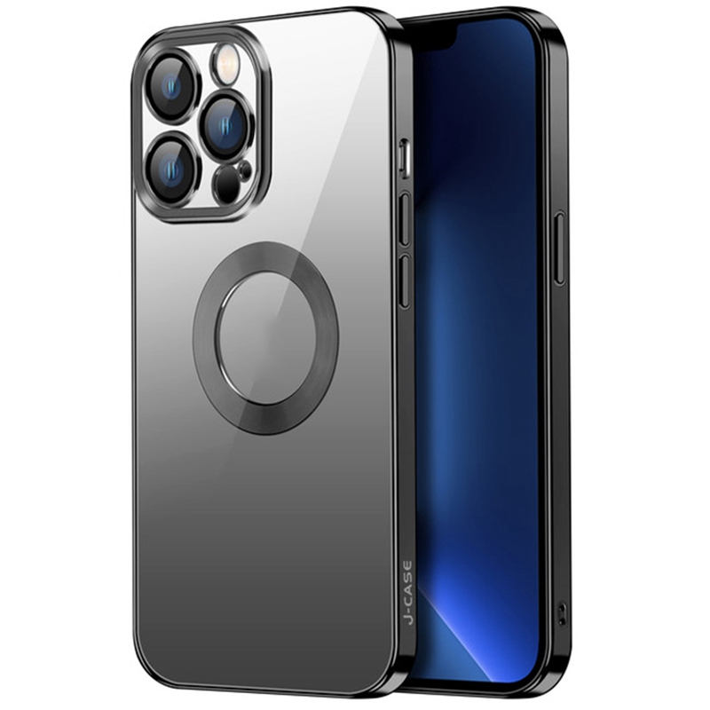 

J-case Special II Серии Soft TPU Корпус Для Iphone 13 Pro Max 6,7 Дюйма Защитная Тонкая Металлическая Катушка Магнитная Поглощение. - Черный, iPhone 13 Pro Max