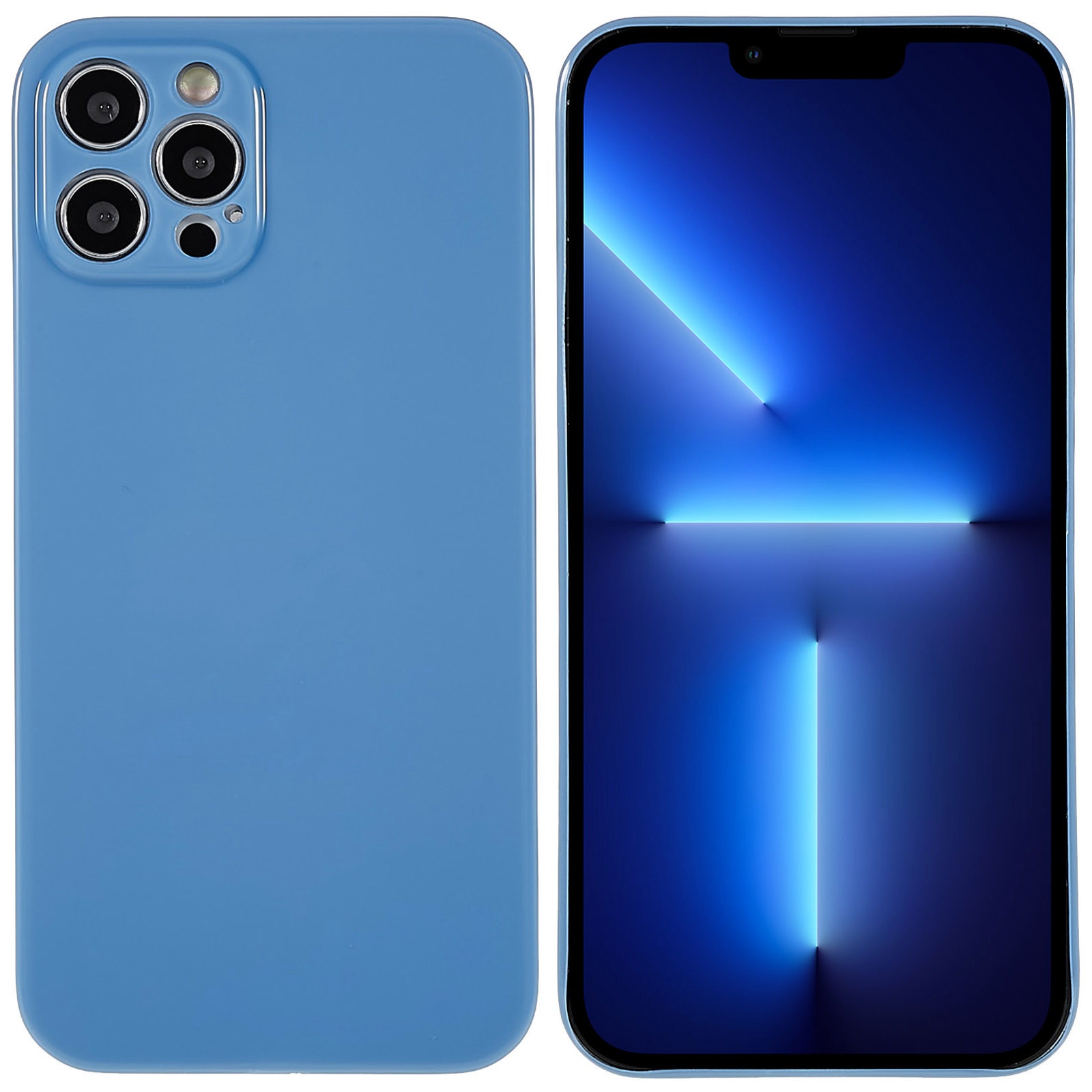 

Для IPhone 13 Pro 6,1 Дюйма Ultra Slim Cone Cash Case Anti-Scratch Solid Color PC+Acryle Mobile Phop - Синий, iPhone 13 Pro