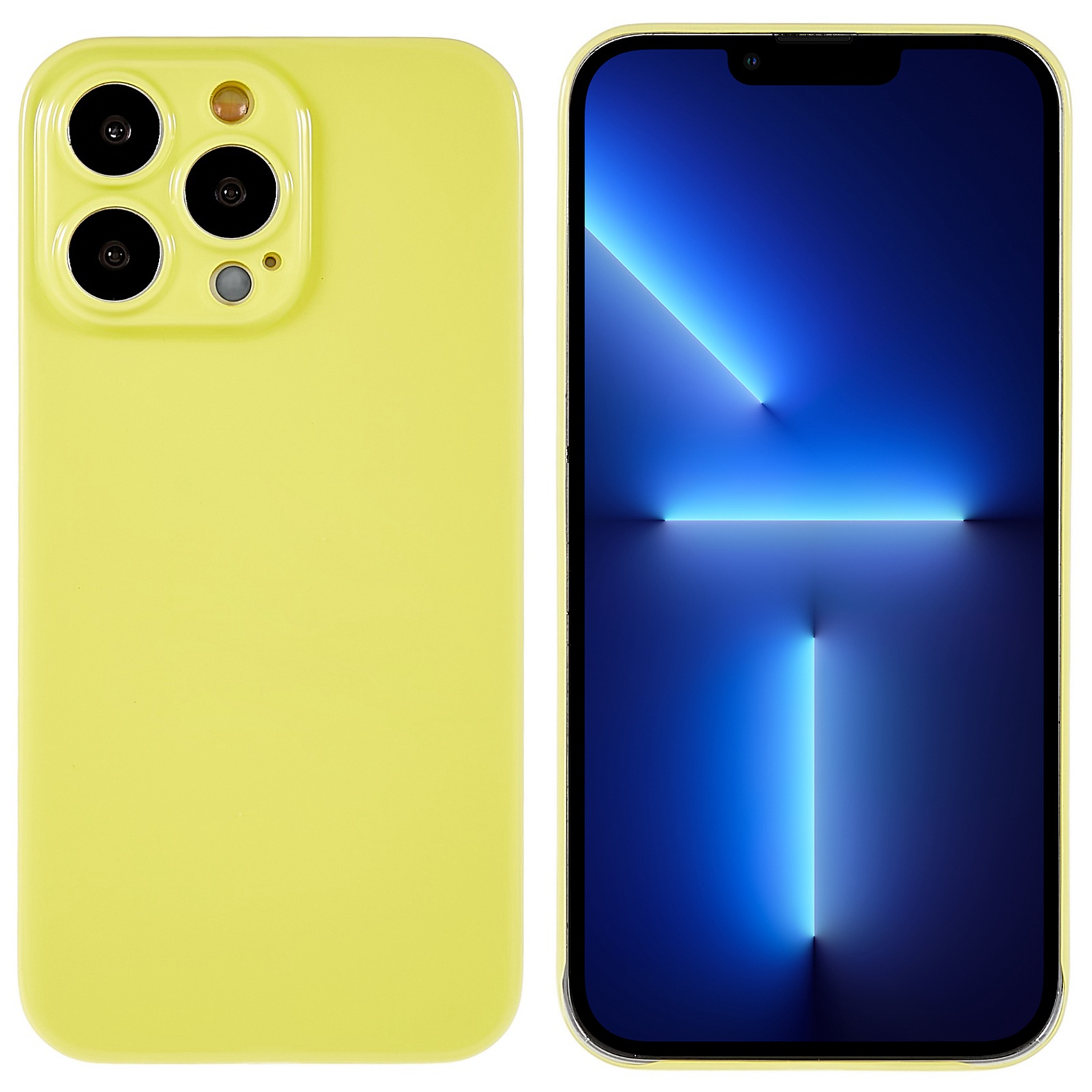 

Для Iphone 13 Pro Max 6,7 Дюйма Ultra Slim Slim Phone Case Resistant Solid Color Pc+acryle Mobile Cover - Желтый, iPhone 13 Pro Max