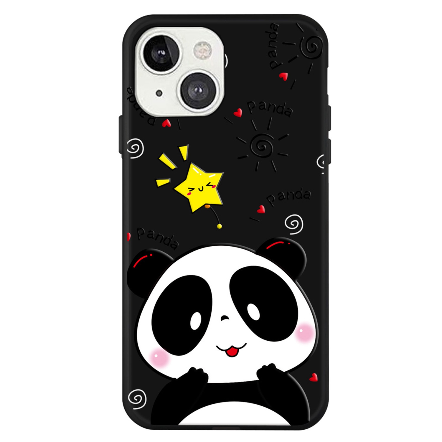 

For iPhone 14 Plus 6.7 inch Pattern Printing Matte Case Anti-Scratch Smooth Flexible TPU Cover - Panda, iPhone 14 Plus