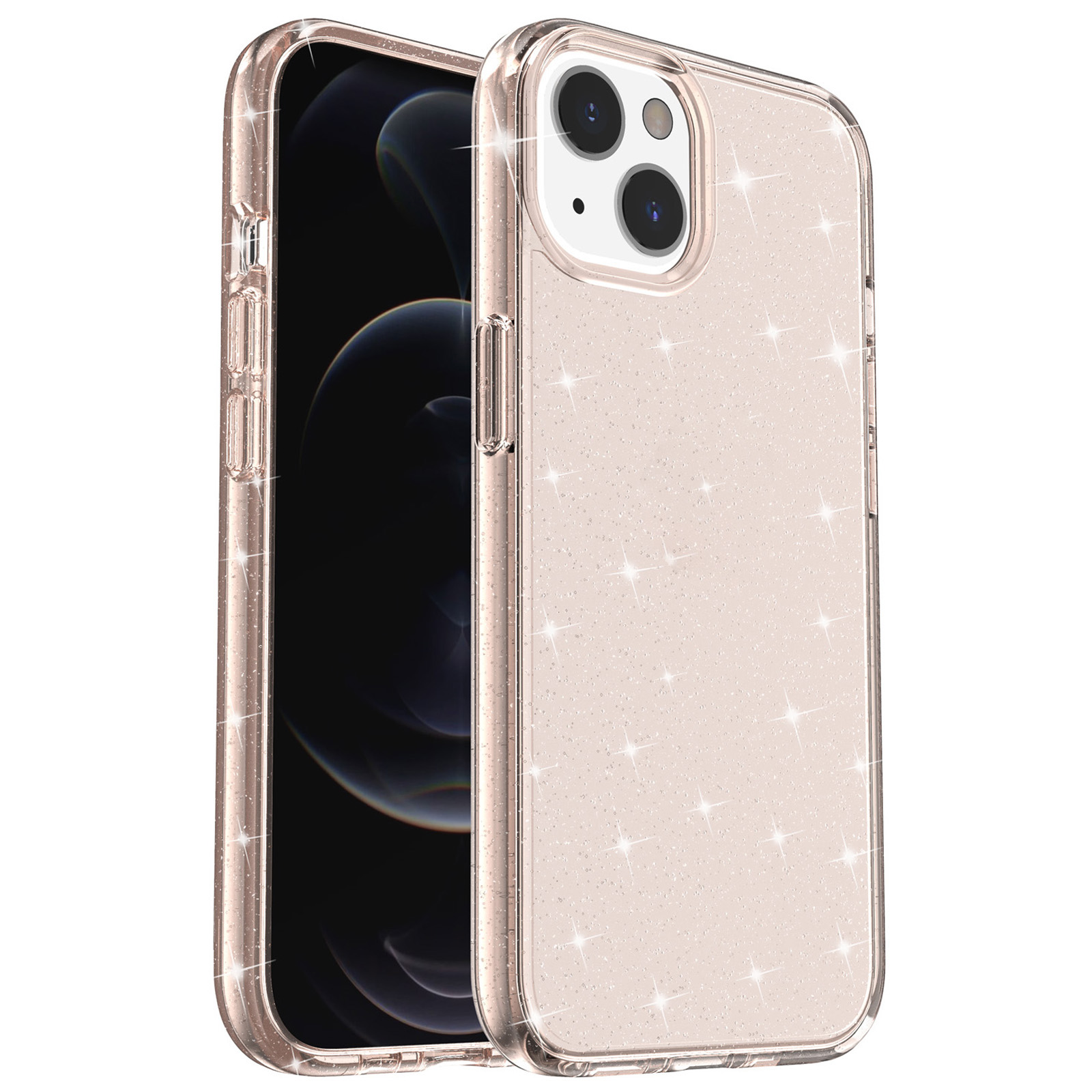

Für Das Iphone 15 Bump Proof Protective Case Farkly Glitter Hard PC + Soft TPU -telefonabdeckung - Gold, iPhone 15