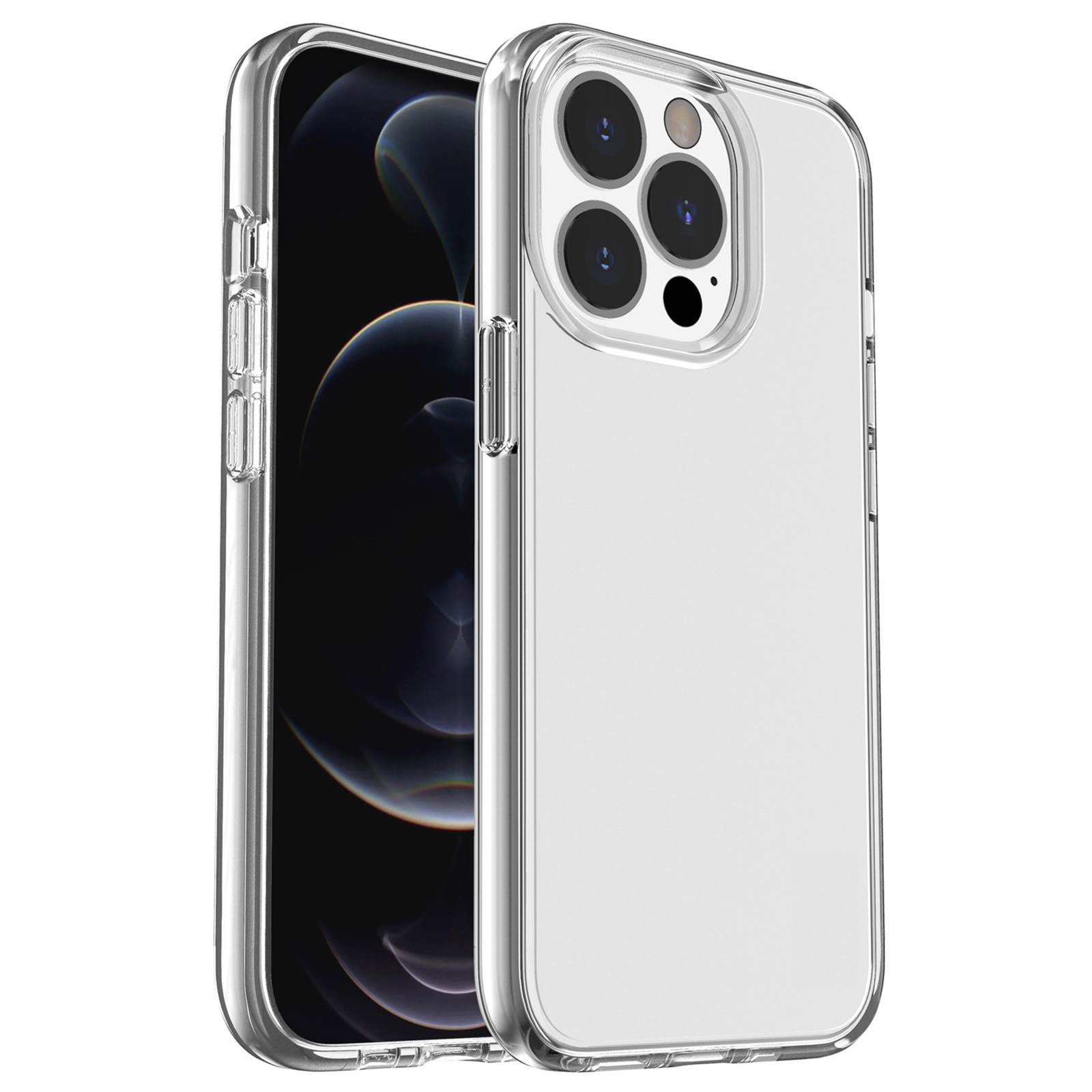 

Transparentes Telefonfall Für Iphone 15 Pro, Hard PC + Soft Tpu-hülle Anti-kollision Hybrid-abdeckung - Transparent, iPhone 15 Pro
