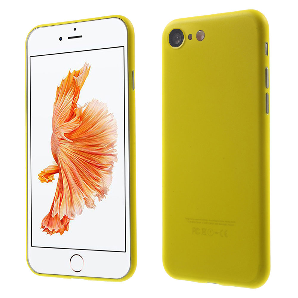 

For iPhone SE 2nd Gen (2020)/8/7 4.7 inch 0.3mm Hard PC Shell Cover Case - Yellow, iPhone SE (2nd Generation)