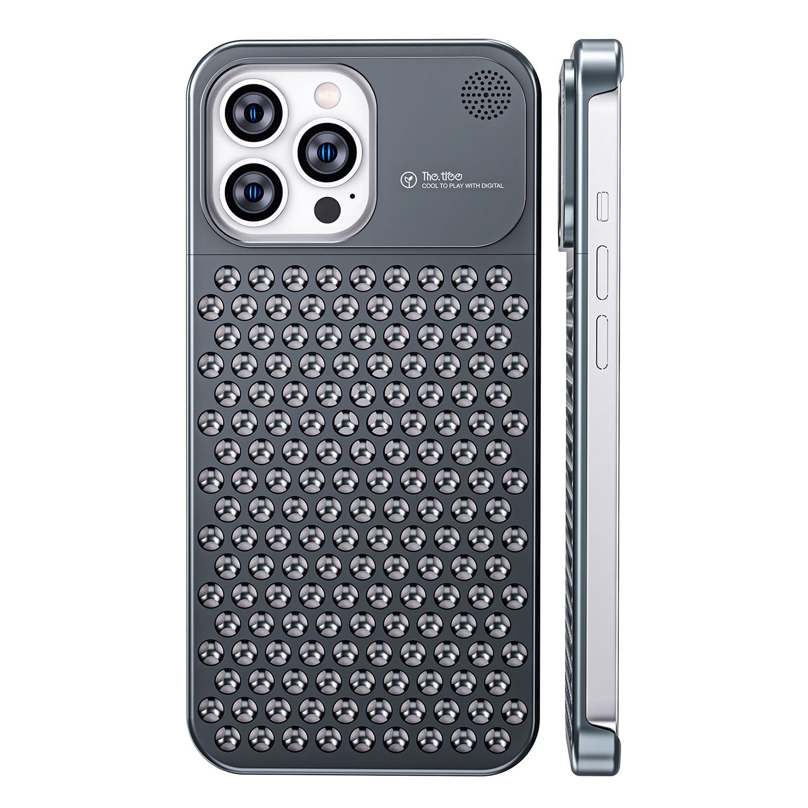 

Grenzlose Aluminiumlegierung Telefonhülle Für Iphone 14 Pro Metal Anti-kratzer-wärme-abdeckung Telefonabdeckung - Schwarz, iPhone 14 Pro