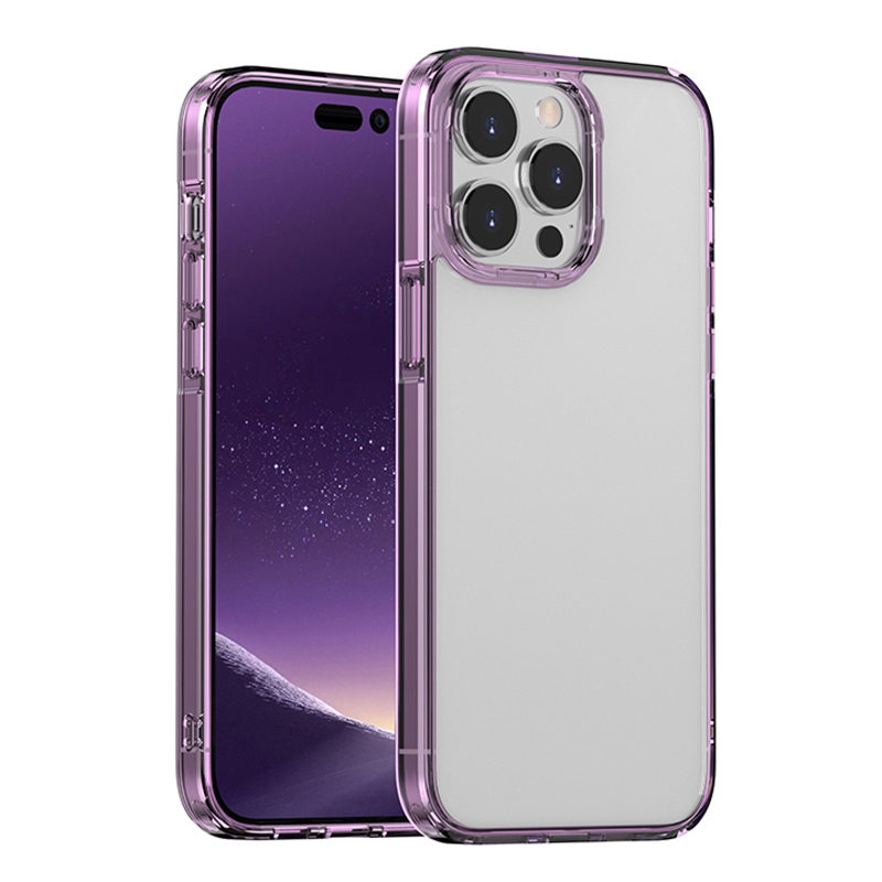 

MOCOLO K28 Crystal Clear Phone Hülle Für Iphone 15 Pro Anti-Drop Protective Soft TPU + Pc-telefonabdeckung - Lila, iPhone 15 Pro