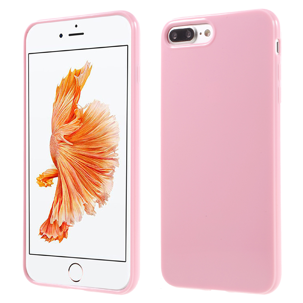 

Glossy TPU Gel Back Shell Cover for iPhone 8 Plus / 7 Plus - Pink, iPhone 8 Plus 5.5 inch
