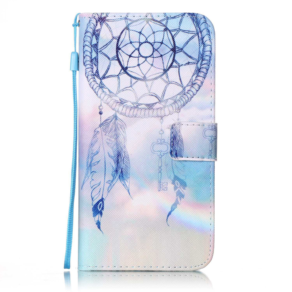 

Leather Wallet Stand Case with Handy Strap for iPhone 8 Plus / 7 Plus 5.5 inch- Dreamcatcher, iPhone 8 Plus 5.5 inch