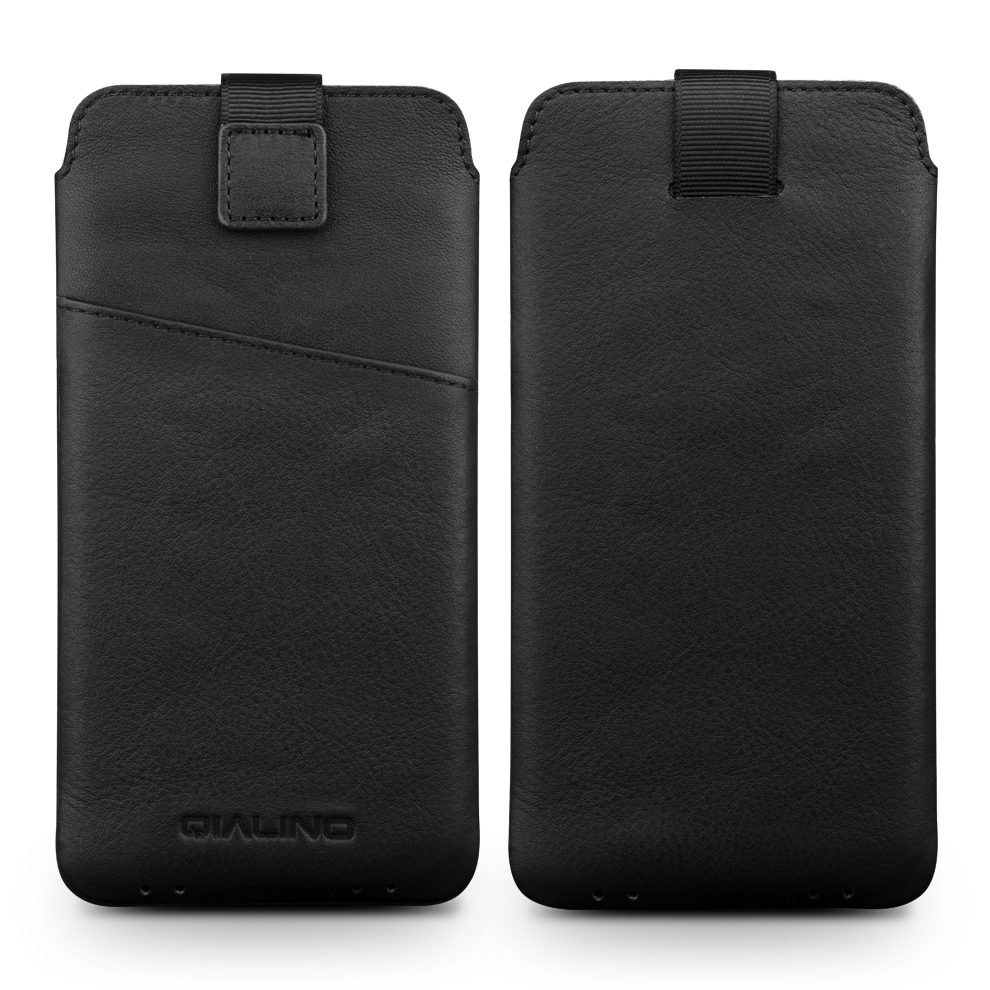 

QIALINO Genuine Leather Sleeve Pouch for iPhone 8 / 7 4.7 inch, Size: 140 x 70mm - Black, iPhone 7 4.7 inch
