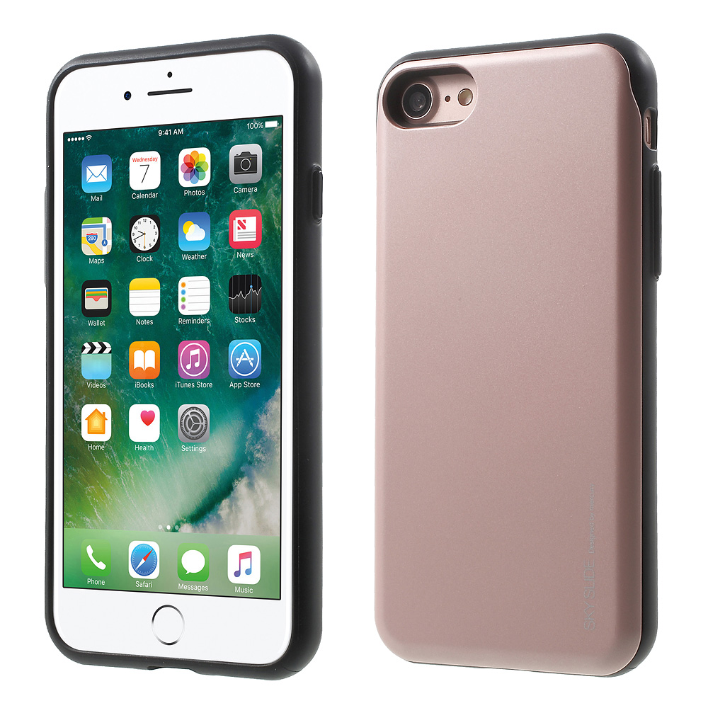 

Mercury Goospery Sky Slide Bumper PC TPU Hybrid Card Care Для IPhone 8/7 4.7 - Розовое Золото, iPhone 8 4.7 inch