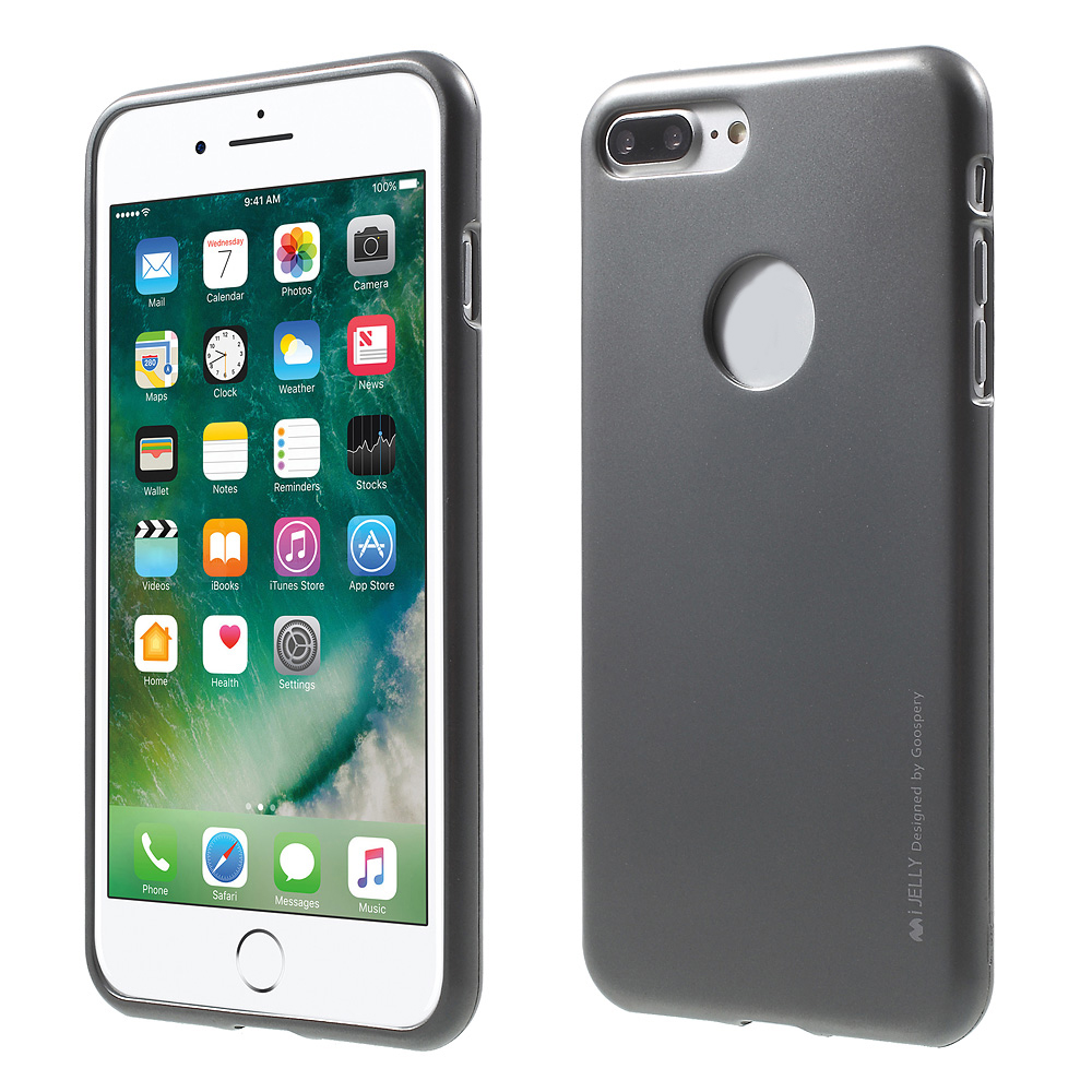 

Mercury Goospery I Jelly Metallic TPU GEL Cover Для IPhone 8 Plus / 7 Плюс 5,5 Дюйма (с Вырезом Логотипа) - Серый, iPhone 8 Plus 5.5 inch