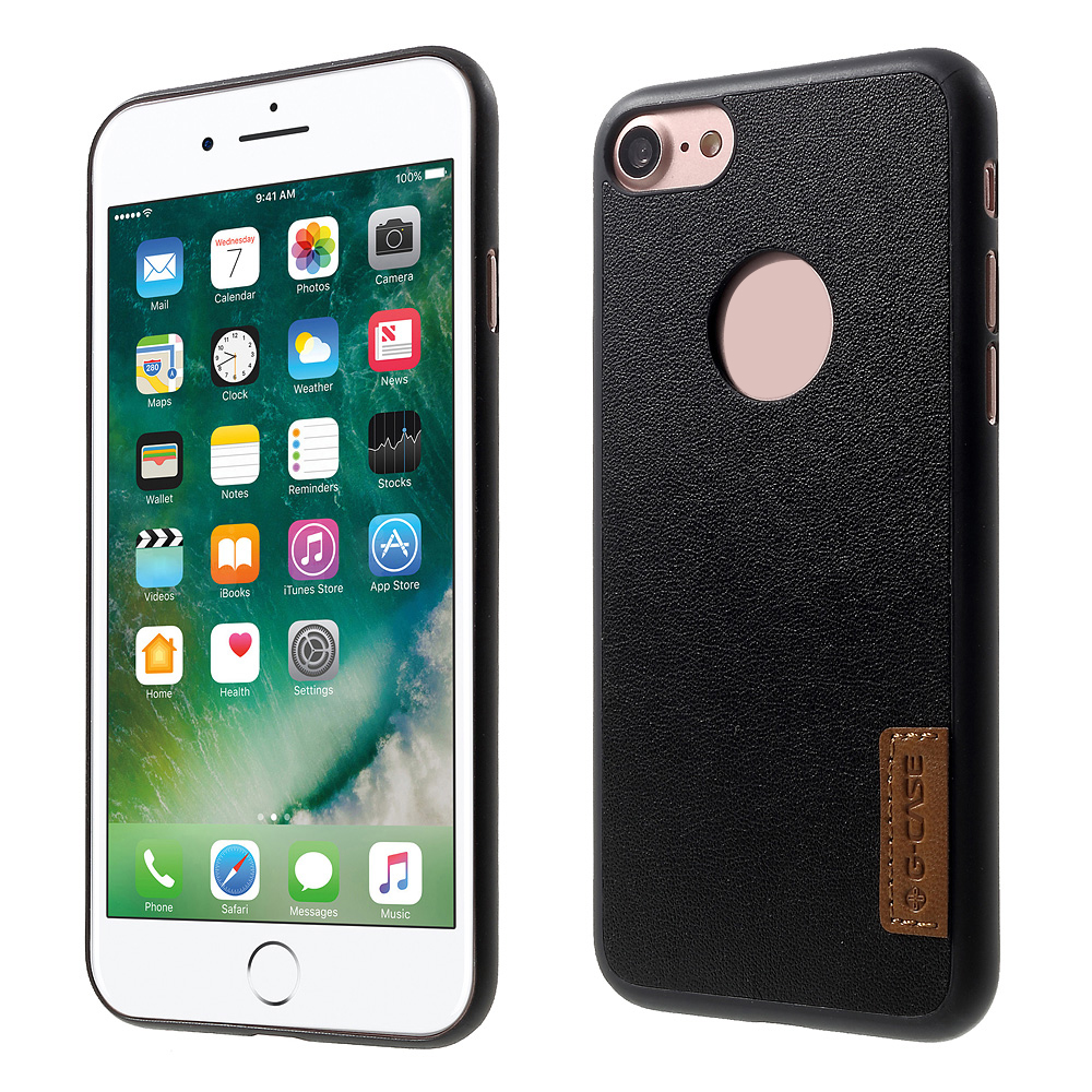 

G-CASE Leather Coated PC Silicone Back Case for iPhone SE 2 (2020)/8/7 4.7 inch - Lambskin Texture, iPhone 8 4.7 inch