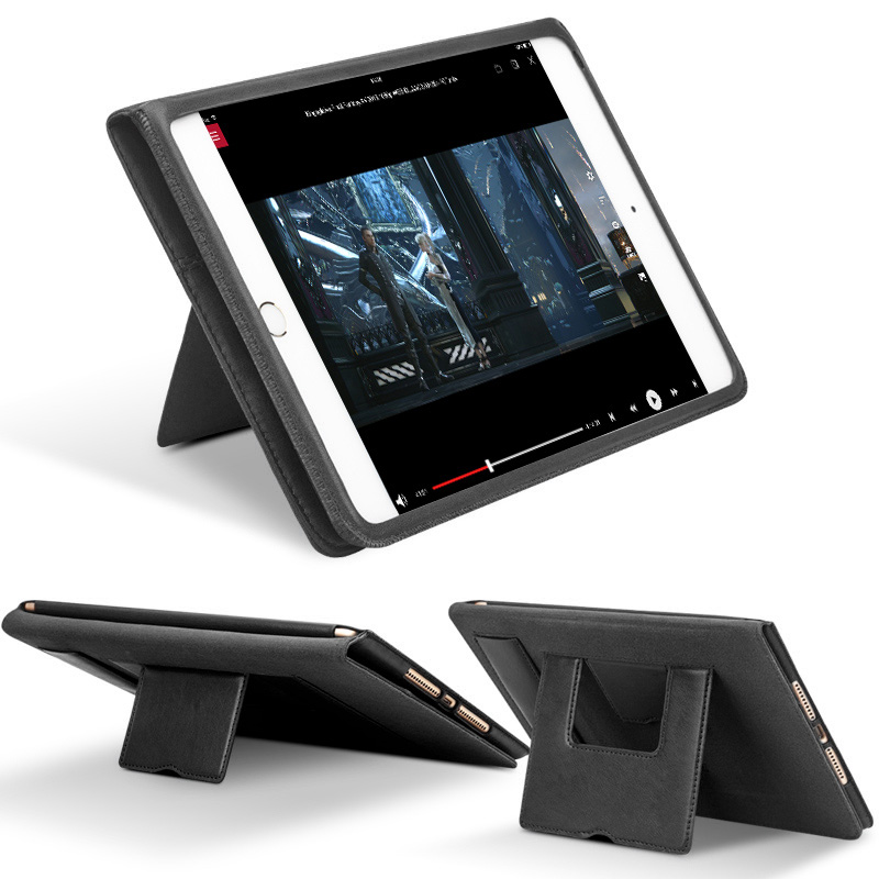 

QIALINO Smart Vintage Cowhide Leather 360 Degree Protective Stand Case for iPad Mini 4 - Black, iPad mini 4