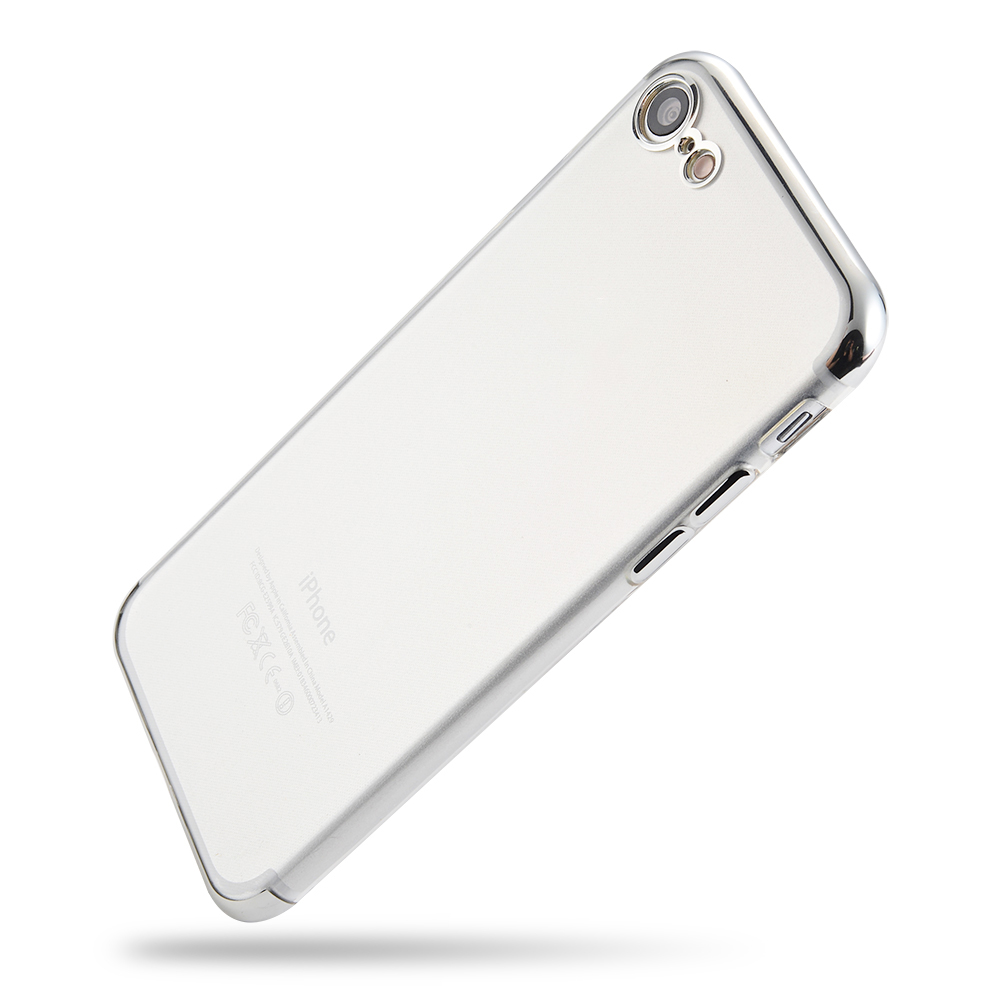 

SULADA Crystal Clear Plating TPU Phone Case for iPhone SE 2nd Gen (2020)/8/7 4.7 Inch - Silver, iPhone 8 4.7 inch