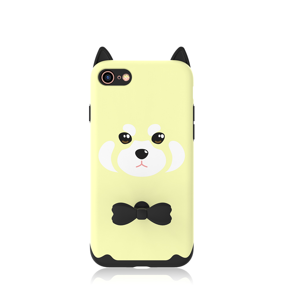 

Kavaro Прорезиненный Прелестный Мультфильм Pattern PC + Clibon Combo Обратный Чехол Для IPhone 8/7 / SE 2 (2020) - Желтый, iPhone 8 4.7 inch