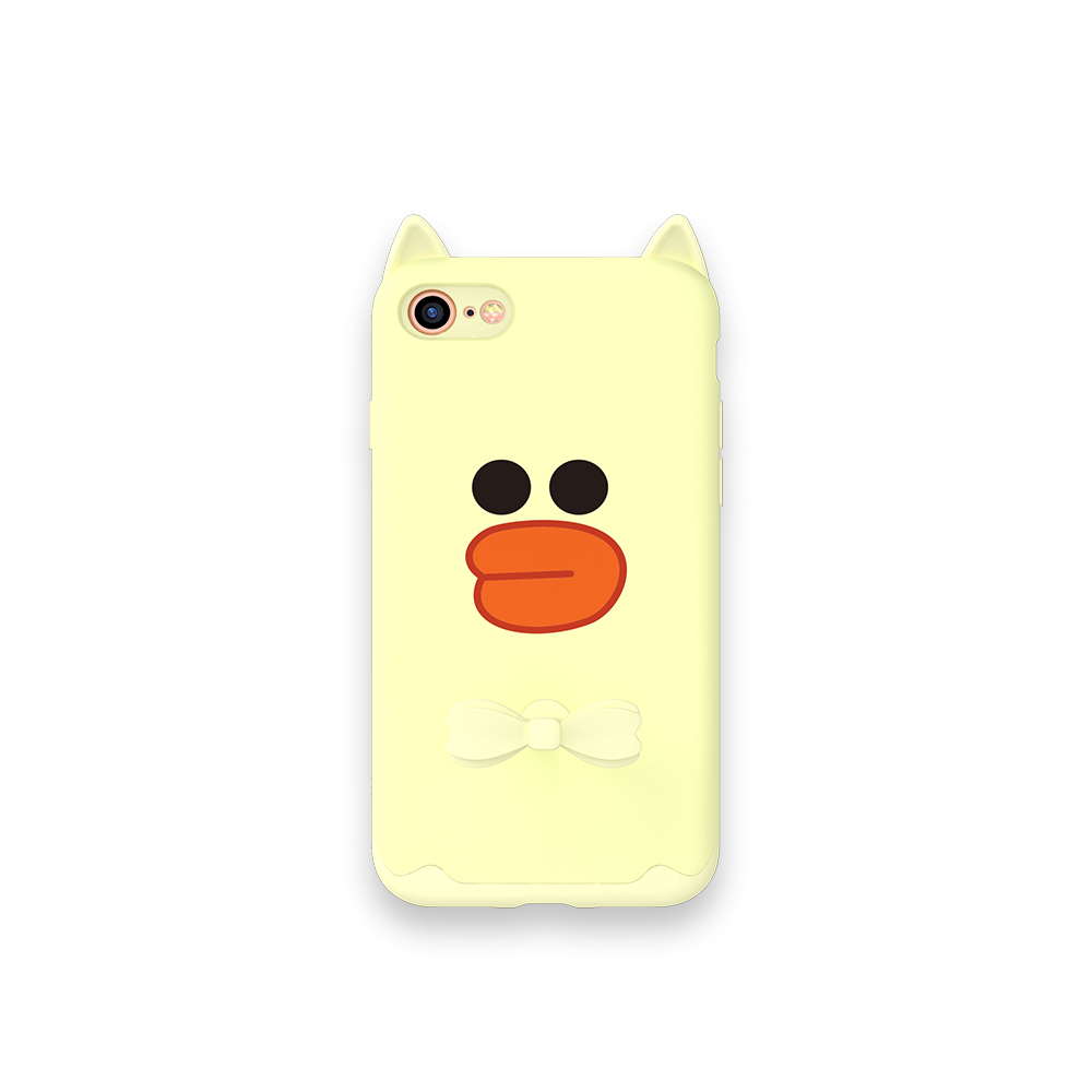 

Kavaro Прорезиненный Очаровательный Мультфильм ПК + Clibon Combo Cover Для IPhone 8/7 / SE 2 (2020) - Желтая Утка, iPhone 8 4.7 inch