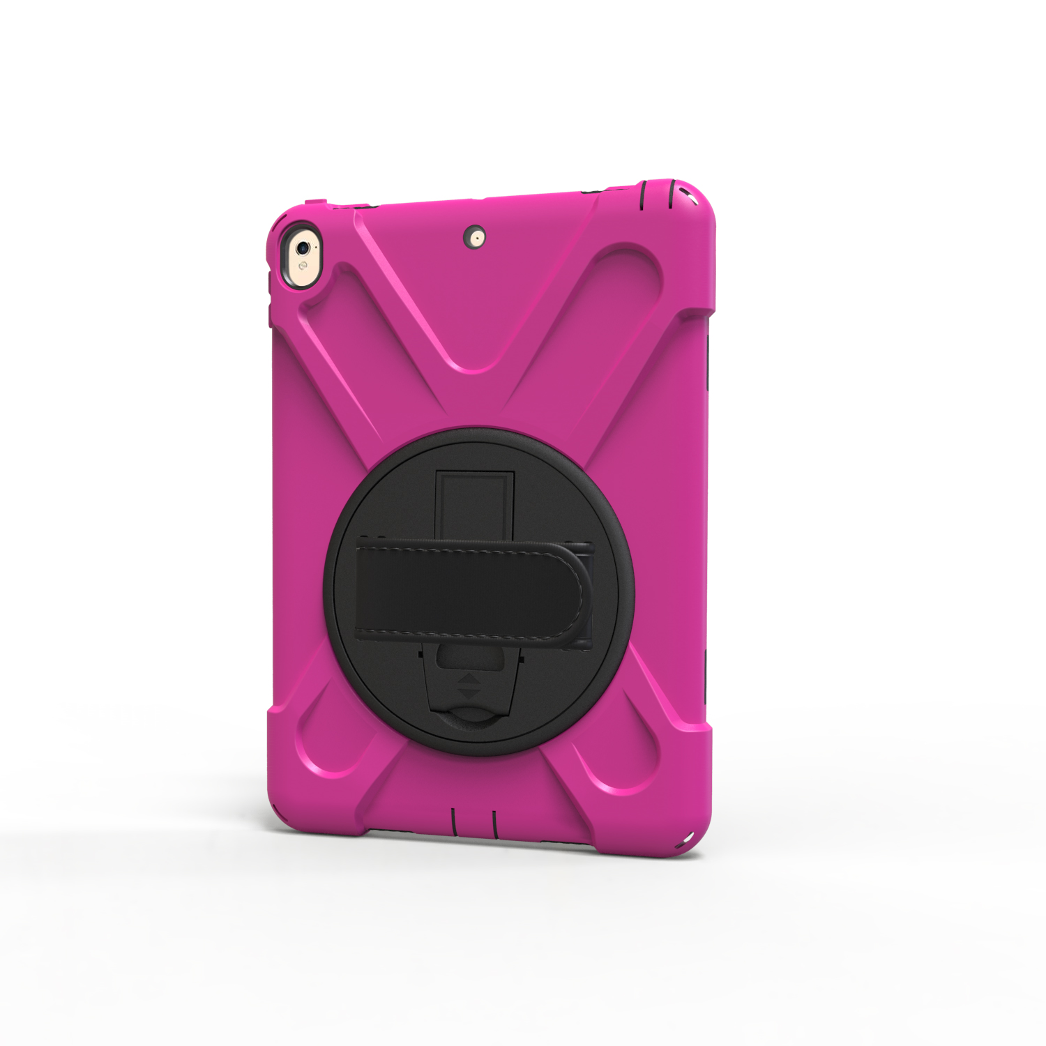 

360 Degree Swivel Kickstand PC + Silicone Combo Tablet Case with Hand Band for iPad Air 10.5 (2019) / Pro 10.5 (2017) - Rose
