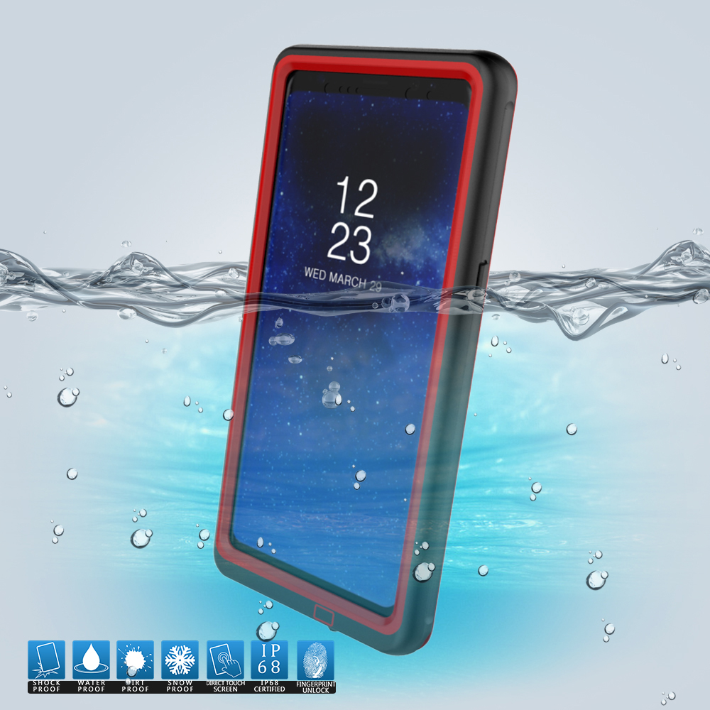 

2M 12H IP68 Underwater Waterproof Dirt/Dust/Snow Proof Cover Case for Samsung Galaxy Note 8 - Red, Galaxy Note 8