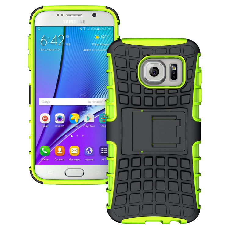 

ПК + ТПУ Гибридный Чехол Для Samsung Galaxy S7 SM-G930 - Зеленый, Galaxy S7