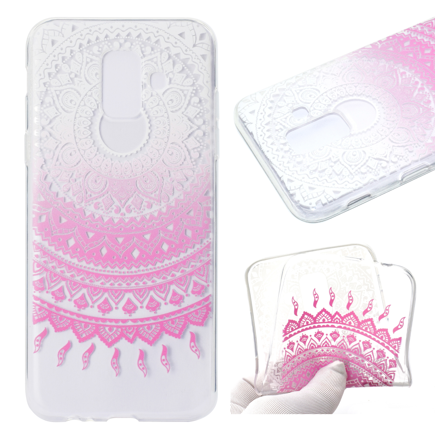 

Printing Pattern TPU Protection Phone Casing for Samsung Galaxy A6 (2018) - Pink Flower, Galaxy A6 (2018)