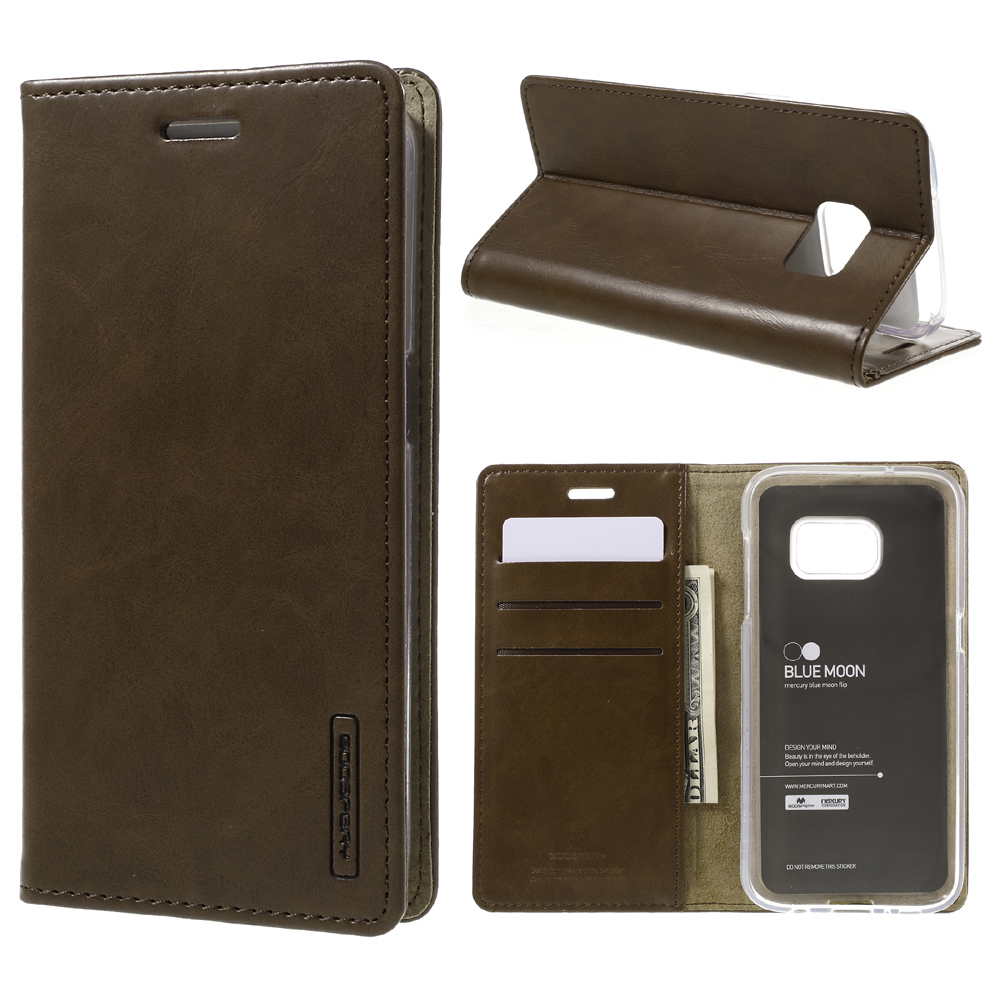 

MERCURY GOOSPERY Blue Moon Leather Wallet Case for Samsung Galaxy S7 G930 - Brown