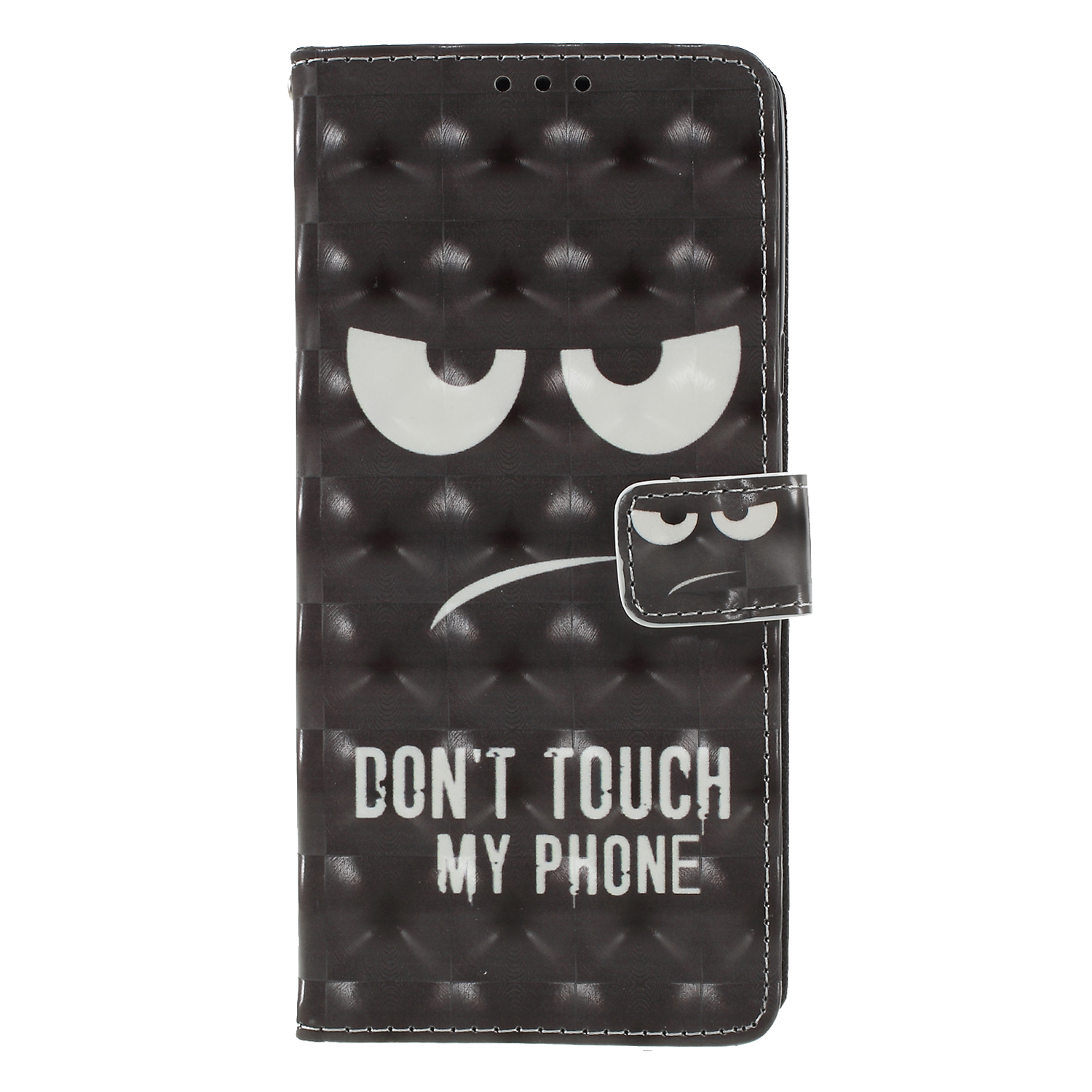 

Pattern Printing Light Spot Decor Stand Leather Wallet Shell for Samsung Galaxy Note 9 - Angry Face, Galaxy Note9 N960