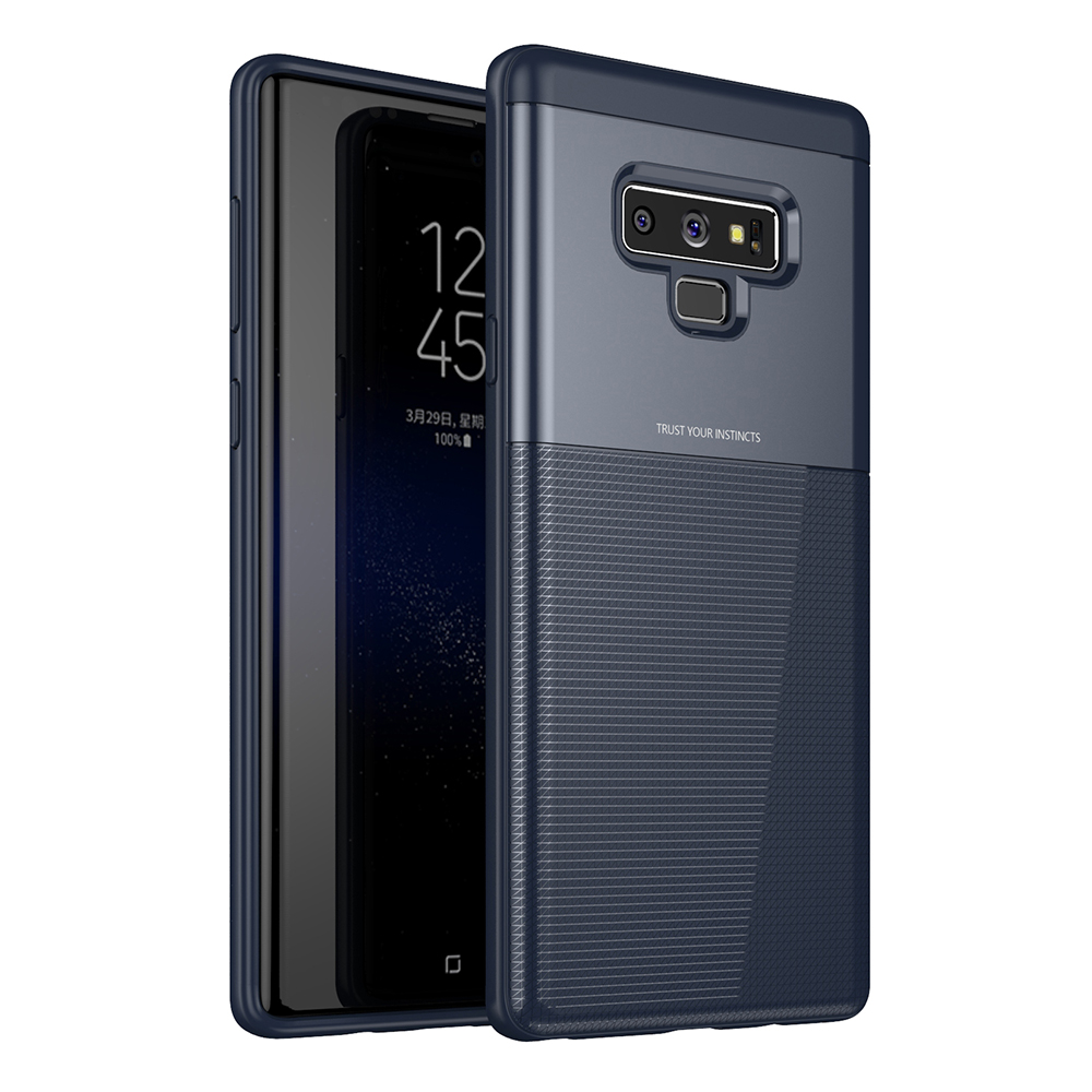 

Сетка Узор На ПК + TPU Гибридный Телефон Для Samsung Galaxy Note9 N960 - Темно-синий, Galaxy Note9 N960
