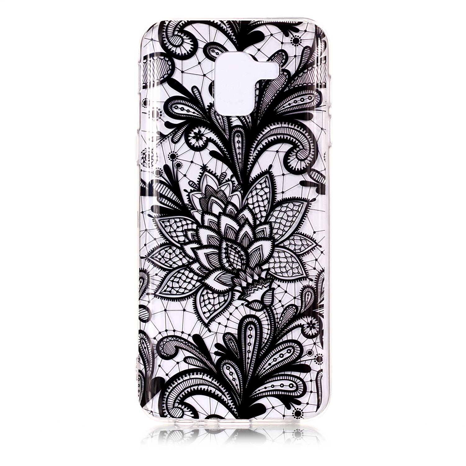 

Pattern Printing IMD TPU Back Cover for Samsung Galaxy J6 (2018) - Lace Flower, Galaxy J6 (2018)