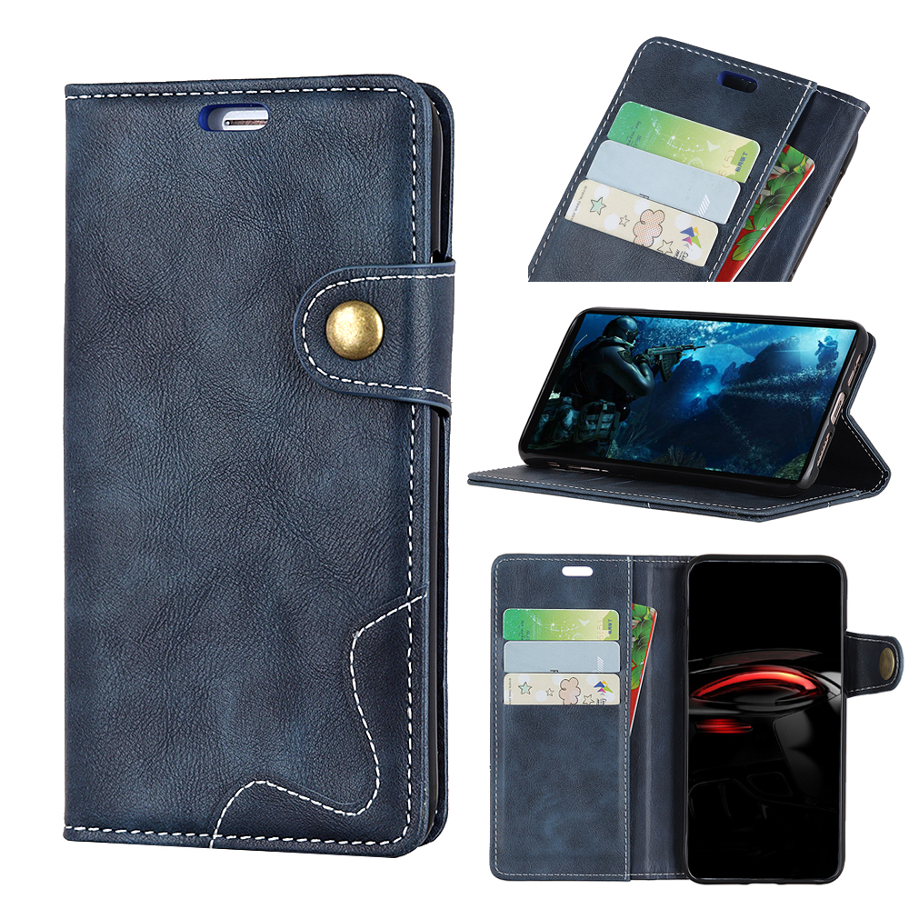 

S-shape Textured PU Leather Flip Shell (Stand and Wallet) for Samsung Galaxy A7 (2018) - Blue, Galaxy A7 (2018)