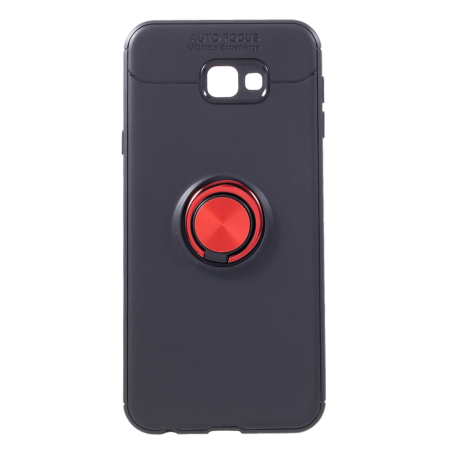 

Finger Ring Kickstand TPU Cover for Samsung Galaxy J4+ (Built-in Metal Sheet) - Black / Red, Galaxy J4+