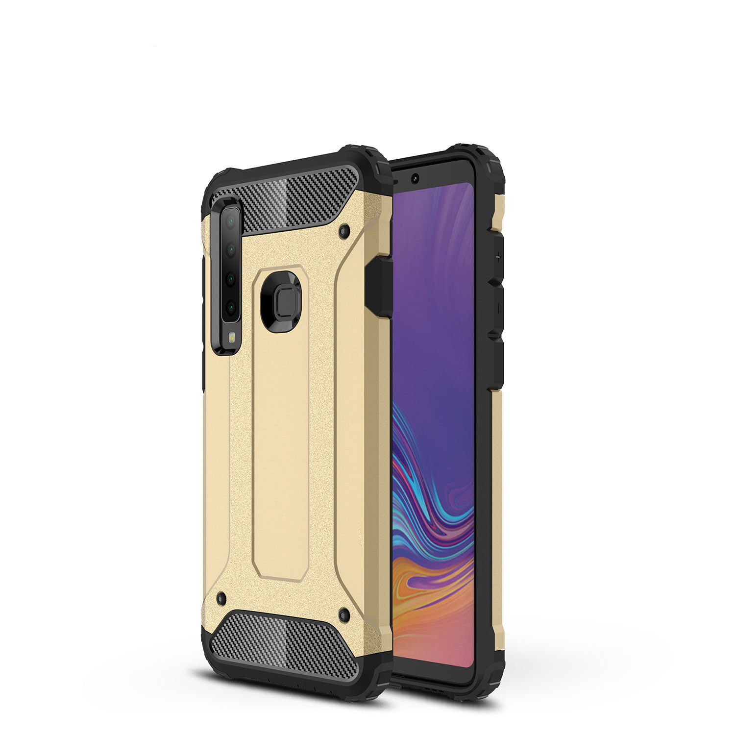 

Armor Guard Plastic + TPU Hybrid Cell Phone Case for Samsung Galaxy A9 (2018) / A9 Star Pro / A9s - Gold, Galaxy A9 (2018)