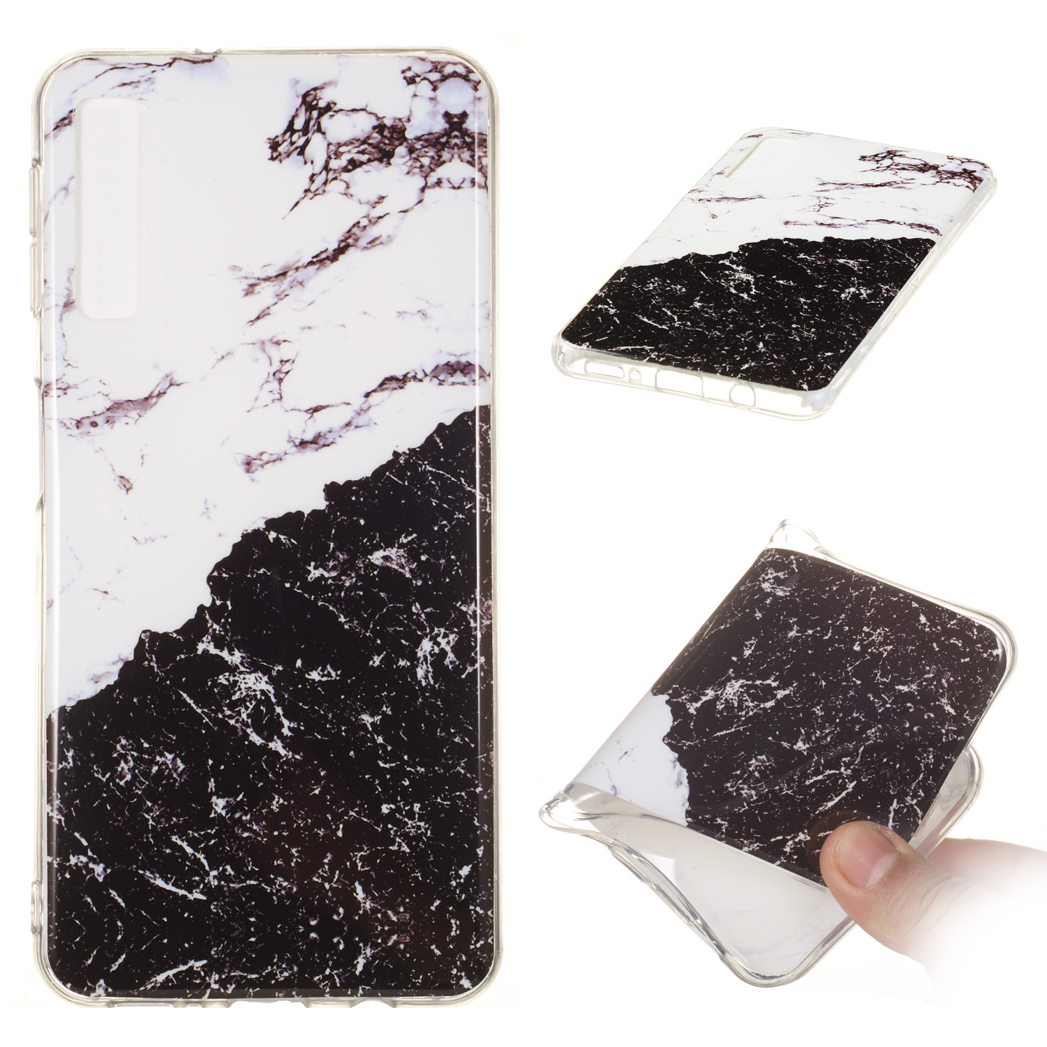

For Samsung Galaxy A7 (2018) A750 Cover [Marble Pattern] IMD TPU Case - Style B, Galaxy A7 (2018)