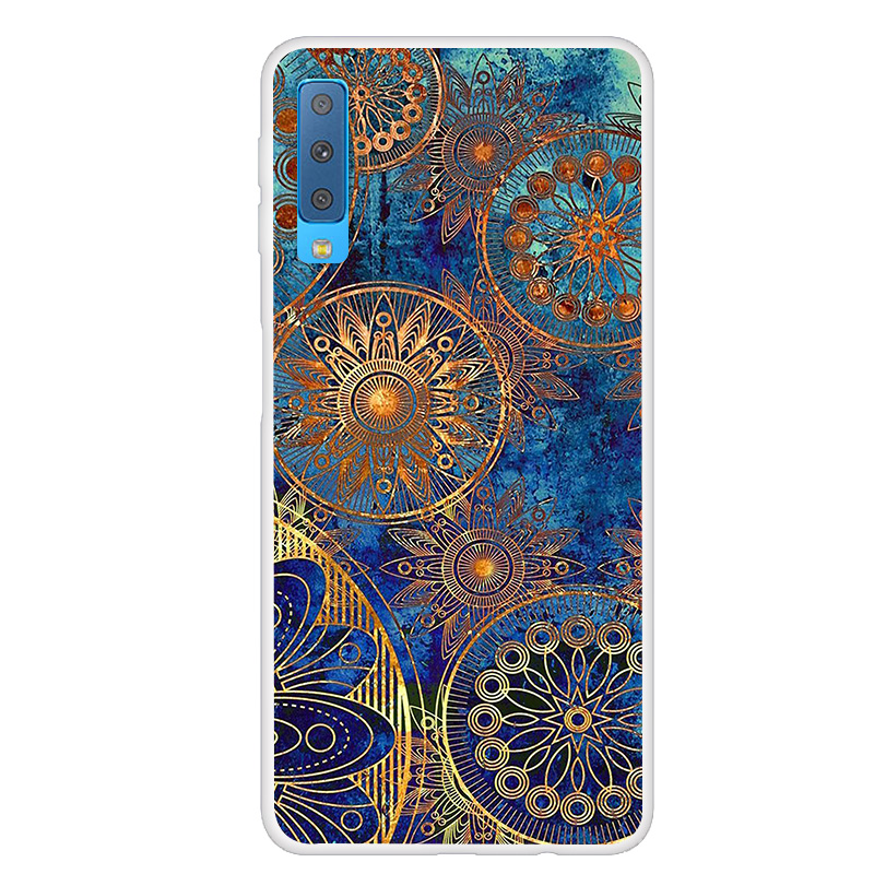 

Узорчатый Футляр TPU Для Samsung Galaxy A7 (2018) - Мандала Цветок, Galaxy A7 (2018)
