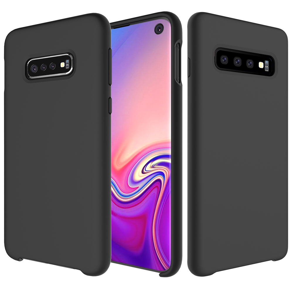 

Soft Liquid Silicone Shell Case for Samsung Galaxy S10 - Black, Galaxy S10