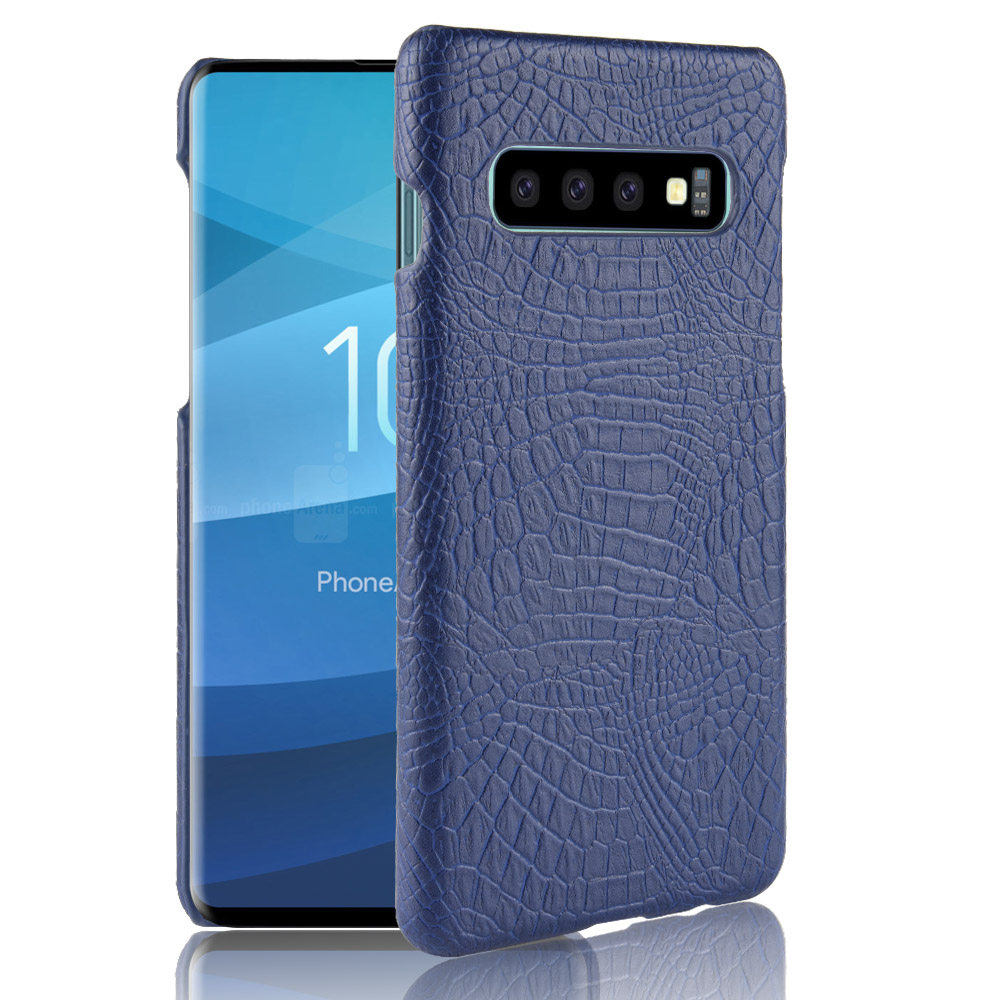 

Crocodile Texture PU Кожаный Закрытый Корпус Для Samsung Galaxy S10 - Темно-синий, Galaxy S10
