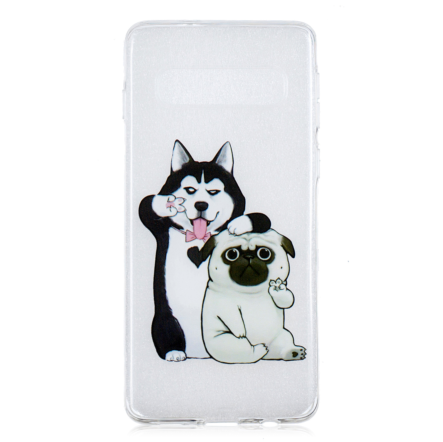 

Pattern Printing IMD TPU Soft Case for Samsung Galaxy S10 - Two Lovely Dogs, Galaxy S10