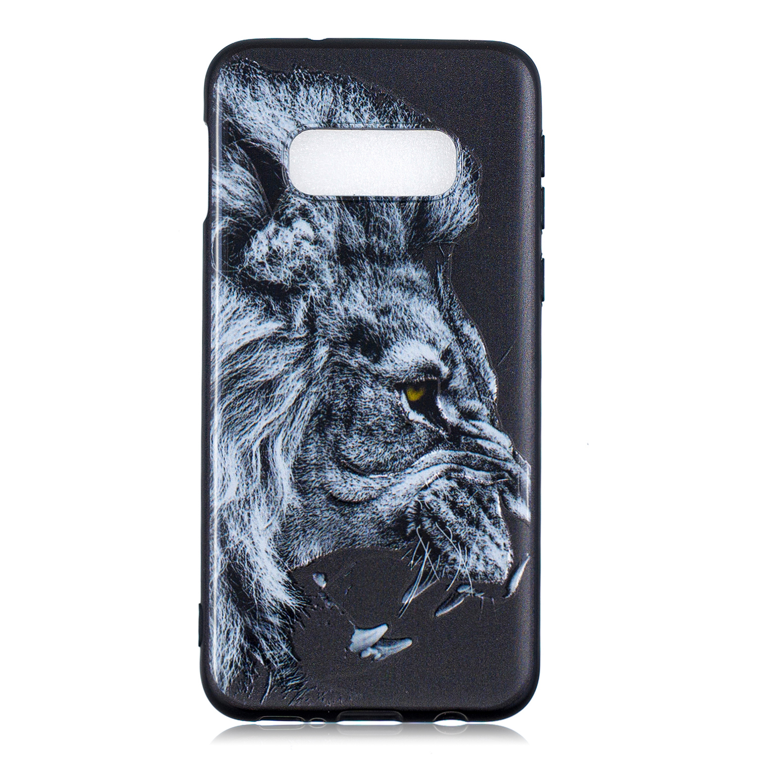 

Embossing Patterned TPU Cell Phone Case for Samsung Galaxy S10e - Lion, Galaxy S10e