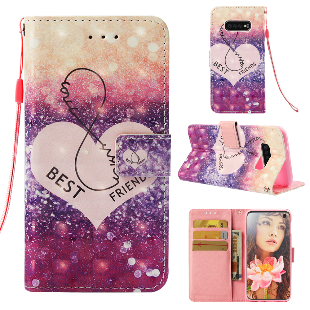 

Pattern Print Heap Spot Decor Кожаный Кошелек Чехол Для Samsung Galaxy S10E - Сердце Образец, Galaxy S10e