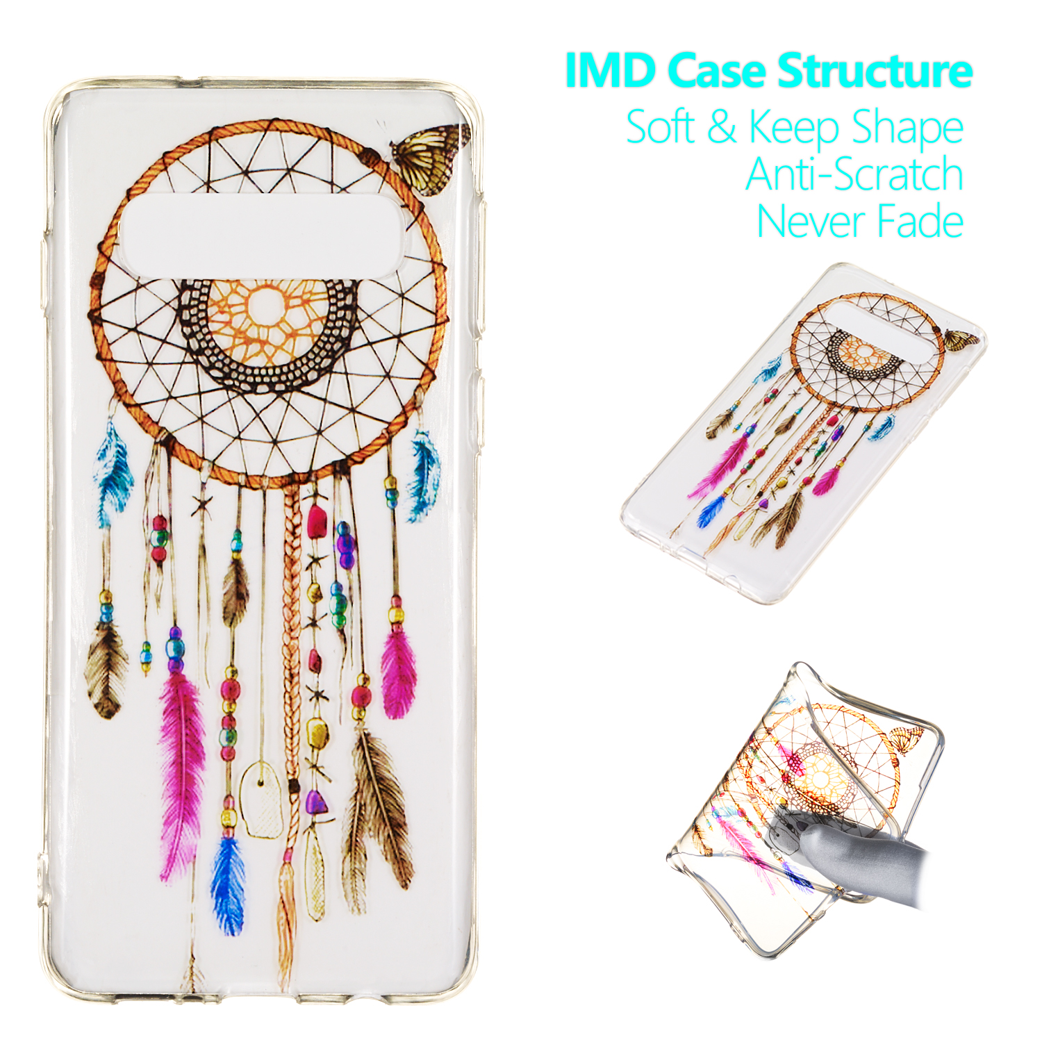 

IMD Pattern Printing TPU Protection Shell for Samsung Galaxy S10 - Dream Catcher, Galaxy S10