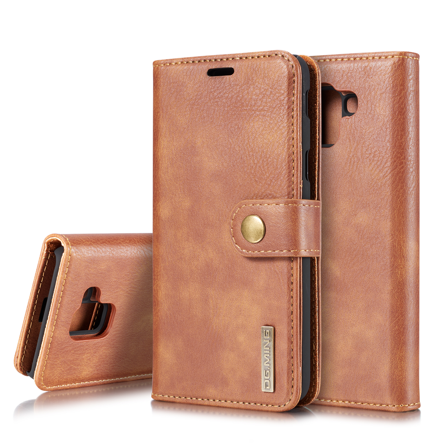 

DG.MING for Samsung Galaxy J6 (2018) Detachable 2-in-1 Split Leather Wallet Protection Shell - Brown, Galaxy J6 (2018)