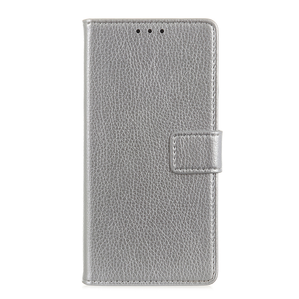 

Litchi Grain Leather Cover with [Wallet Stand] for Samsung Galaxy A50 / A50s / A30s - Silver, Galaxy A50s