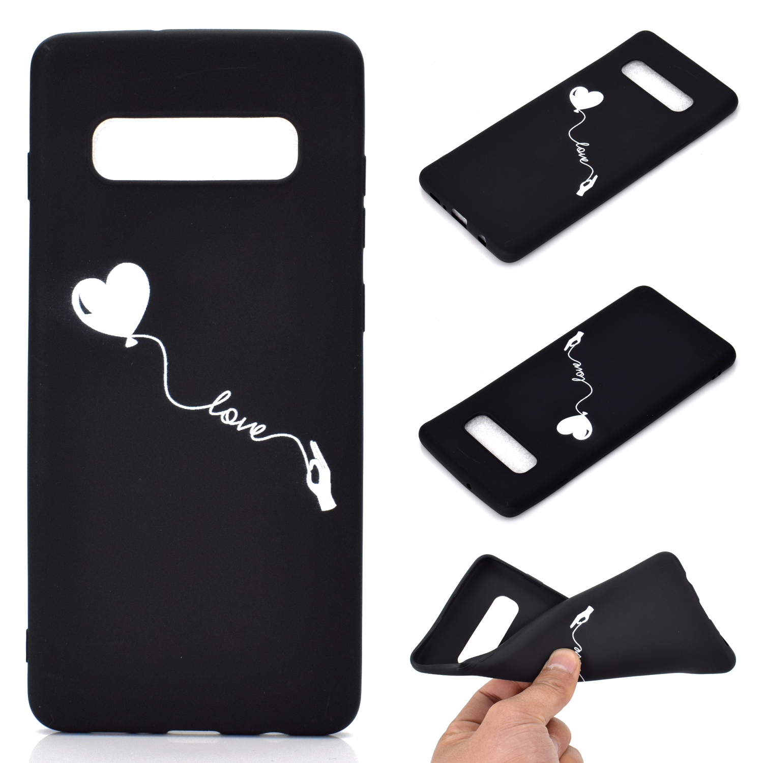 

Matte Pattern Printing TPU Phone Cover for Samsung Galaxy S10 Plus - Heart and Love, Galaxy S10 Plus