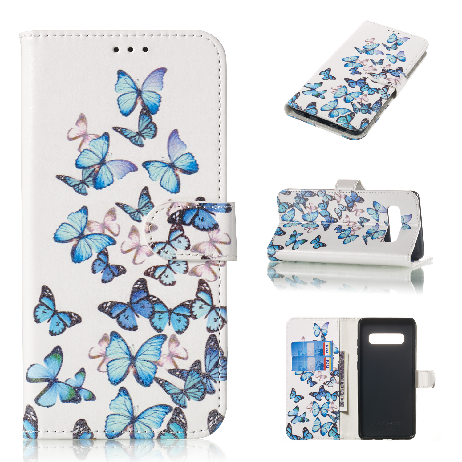 

Pattern Printing PU Leather Wallet Case for Samsung Galaxy S10 Plus - Butterfly, Galaxy S10 Plus