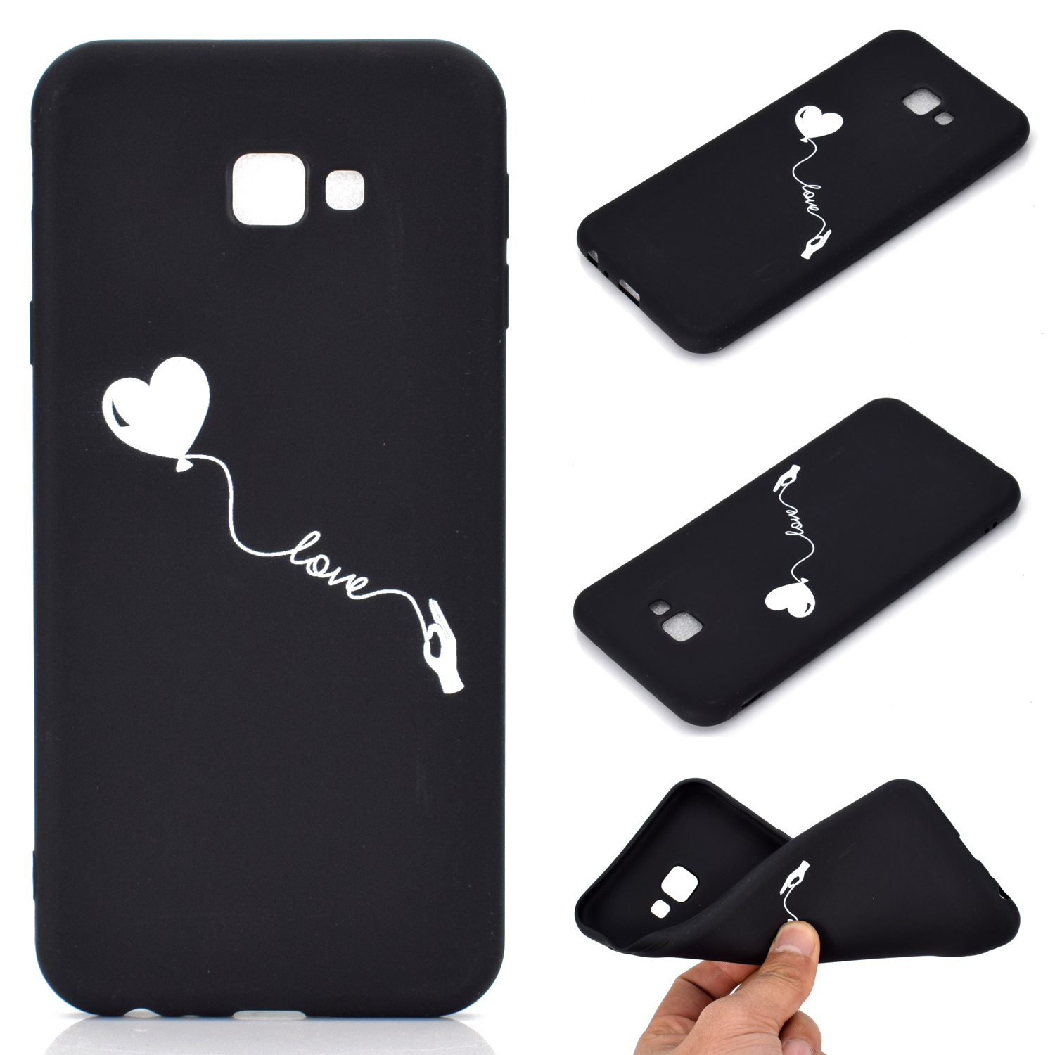 

Matte Pattern Printing TPU Soft Mobile Cover for Samsung Galaxy J4+ - Heart and Love, Galaxy J4+