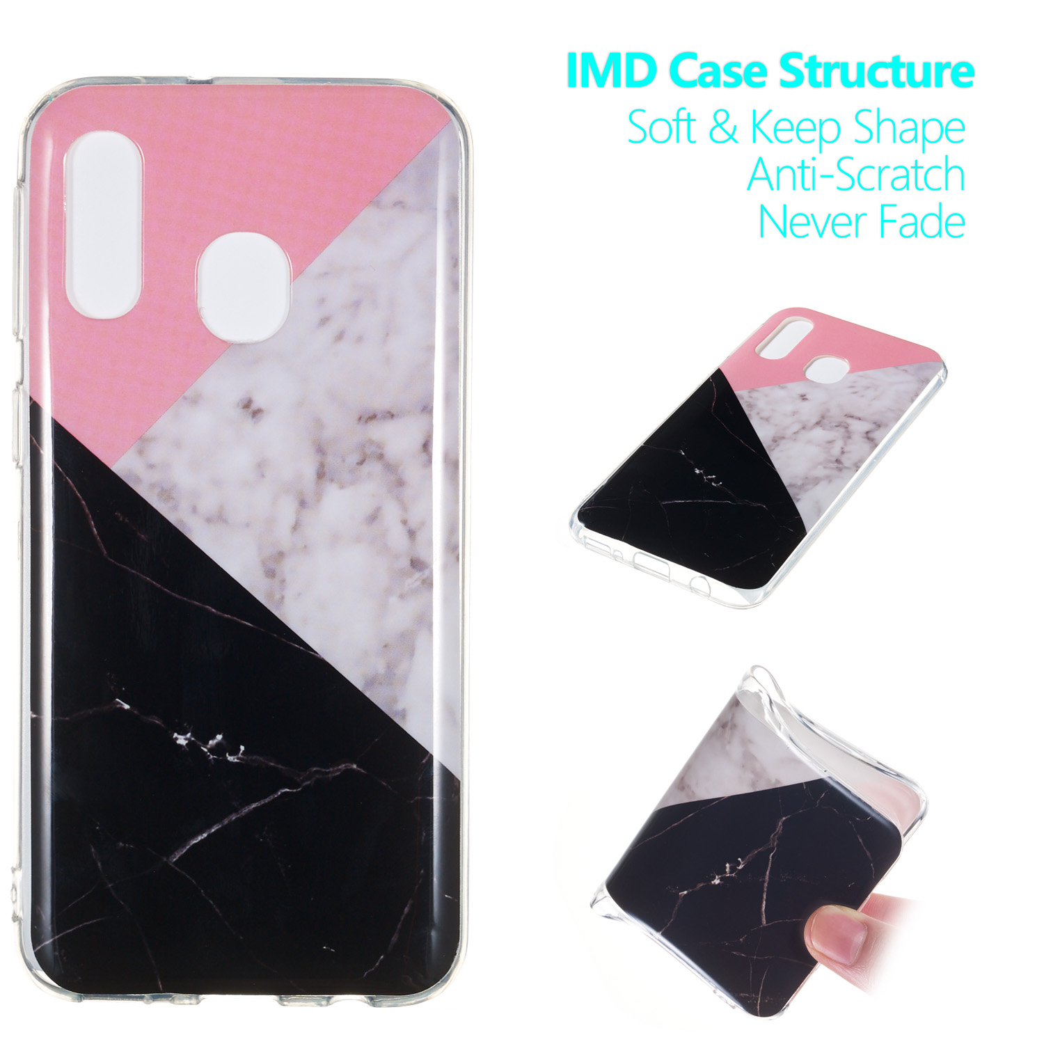 

Мраморный Рисунок IMD TPU Shell Phone Case Для Samsung Galaxy A40 - Стиль C, Galaxy A40