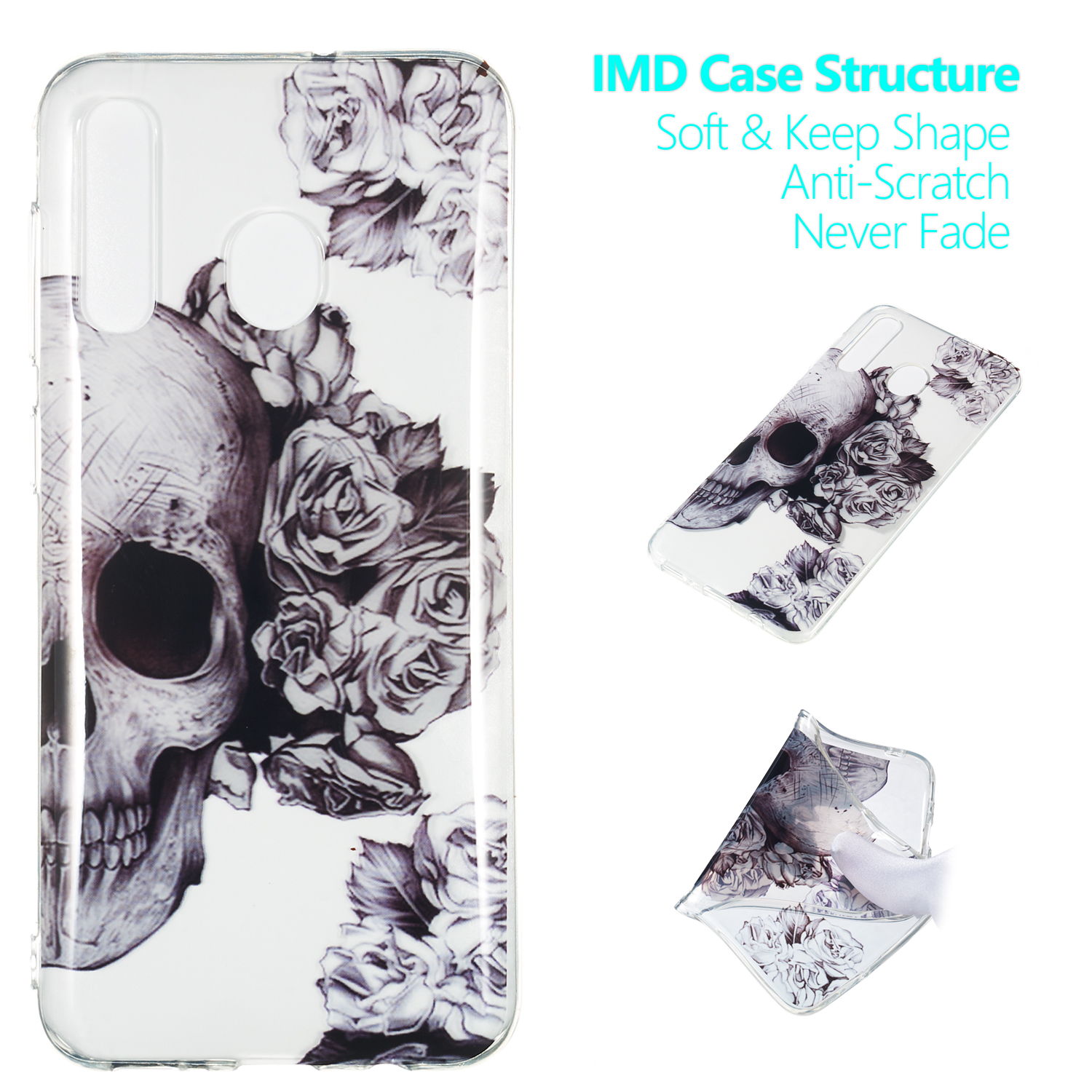 

Шаблон Печати IMD TPU Case Для Samsung Galaxy A30 / A20 - Прохладный Череп, Galaxy A20