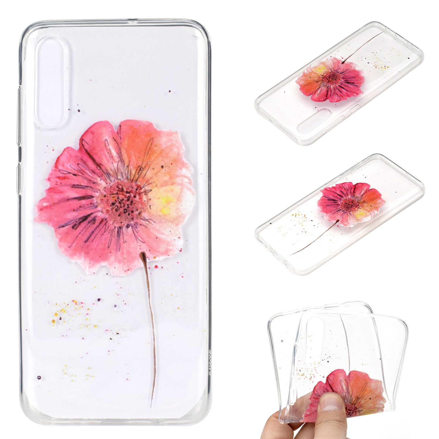 

Pattern Printing TPU Soft Case Cover for Samsung Galaxy A70 - Flower, Galaxy A70