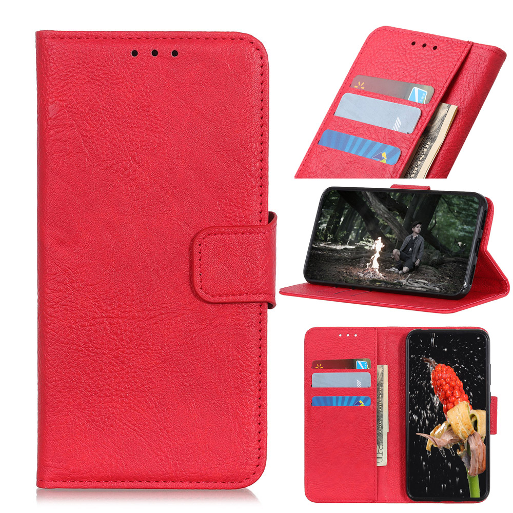 

Litchi Кожа Кожа Кожаный Корпус Для Samsung Galaxy A50 / A50S. / A30S. - Красный, Galaxy A50s