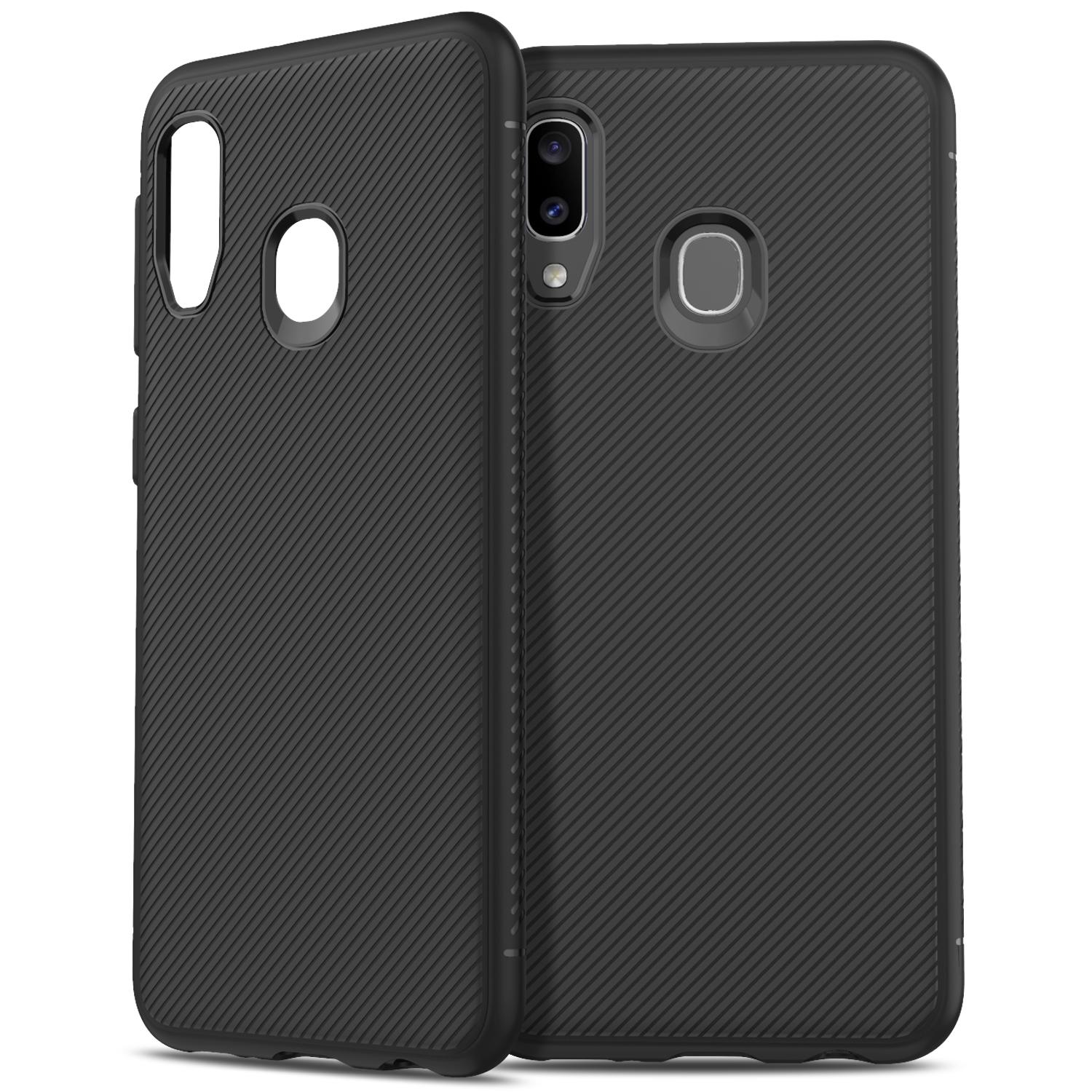 

Jazz Series Twill Texture TPU Mobile Phone Shell for Samsung Galaxy A20e - Black, Galaxy A20e