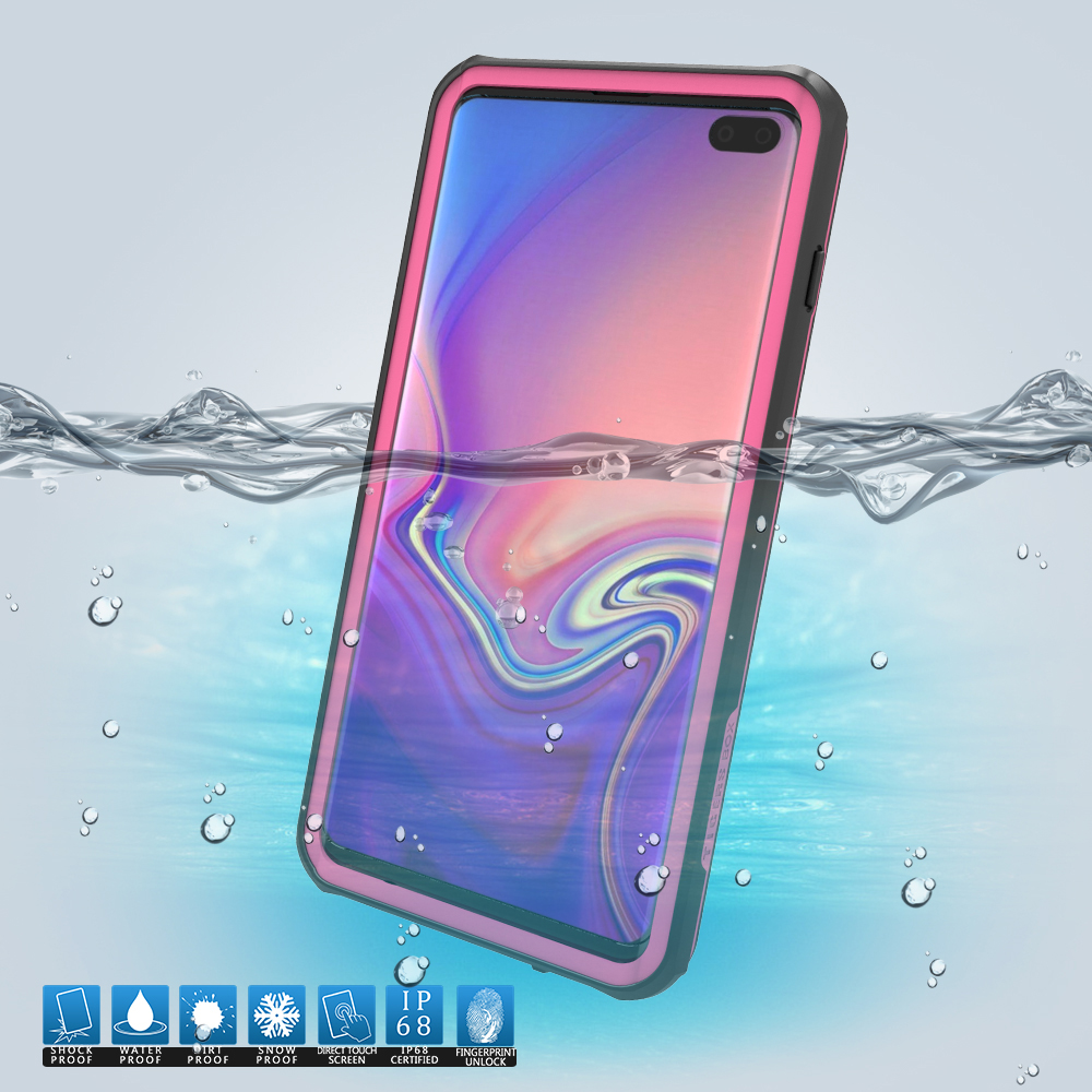 

2M IP68 Водонепроницаемый Ударный Удар / Грязь / Снежная Крышка Для Samsung Galaxy S10 - Роза / Чернить, Galaxy S10