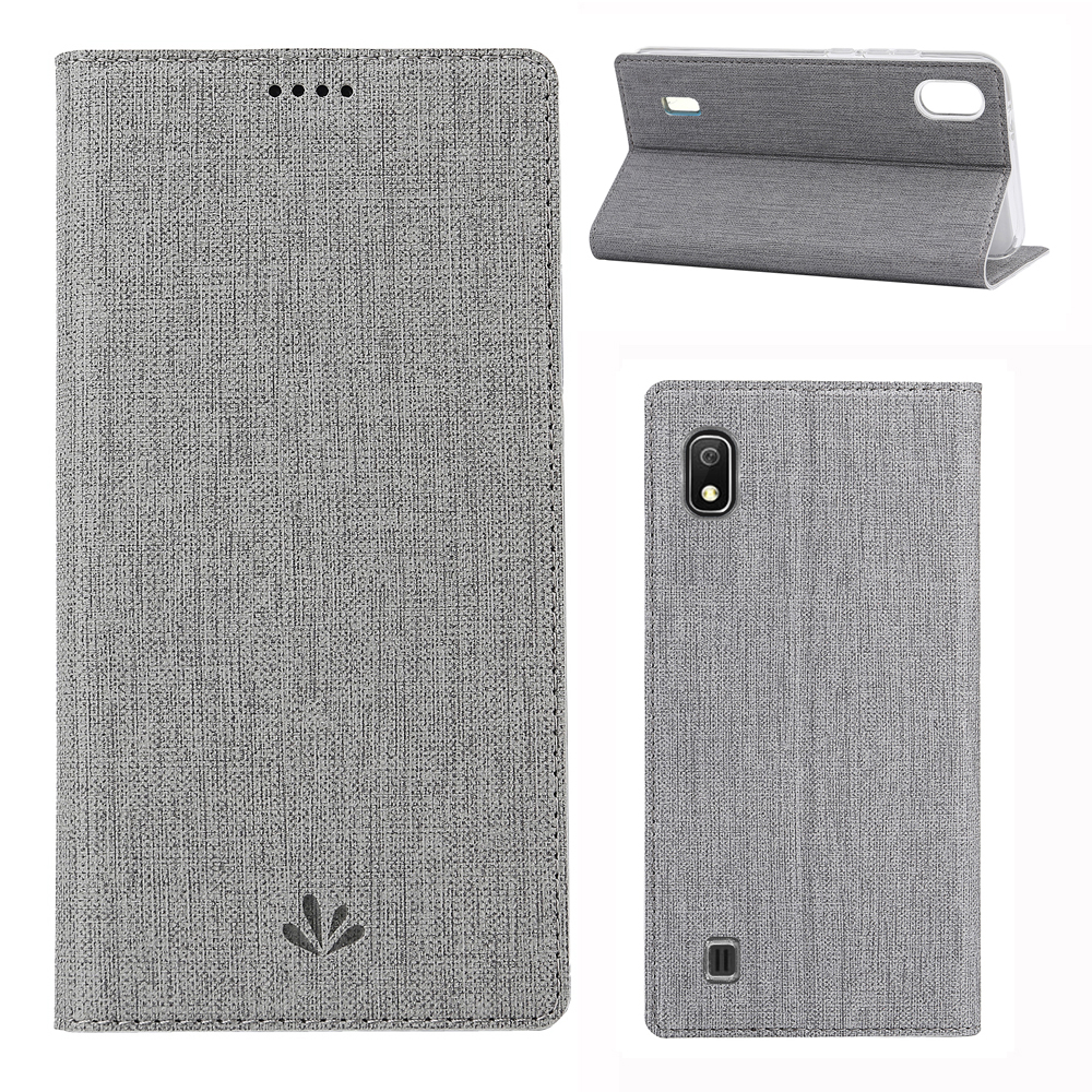 

Vili DMX Cross Text Text Text Texty Stand Кожаный Держатель Для Samsung Galaxy A10 - Серый, Galaxy A10